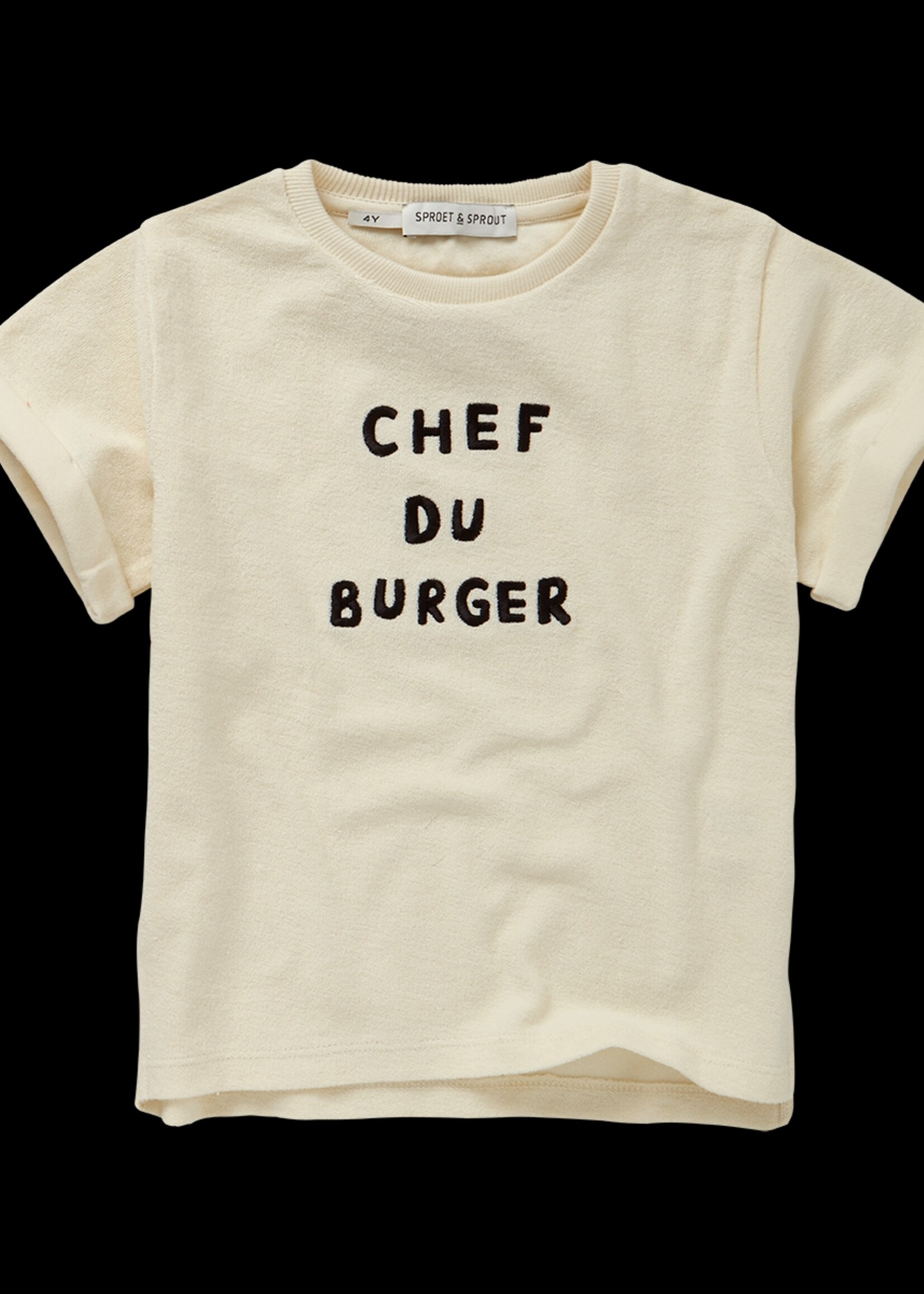 Sproet&Sprout Sproet&Sprout | Terry T-shirt Chef du burger – Pear