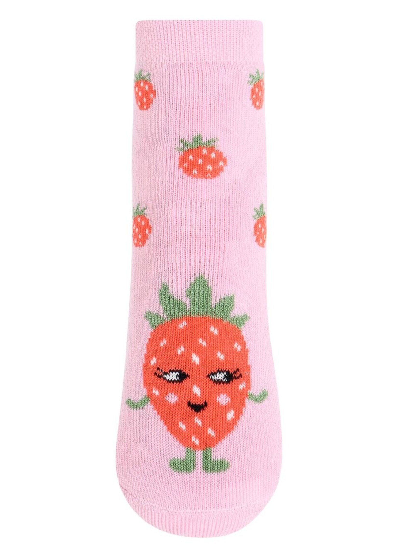 Melton Melton | Strawberry socks - anti slip - Pink Nectar - col.  126