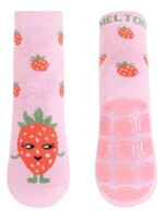 Melton Melton | Strawberry socks - anti slip - Pink Nectar - col.  126