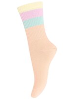 Melton Melton | Wide stripes socks - Peach Perfect - col. 1070