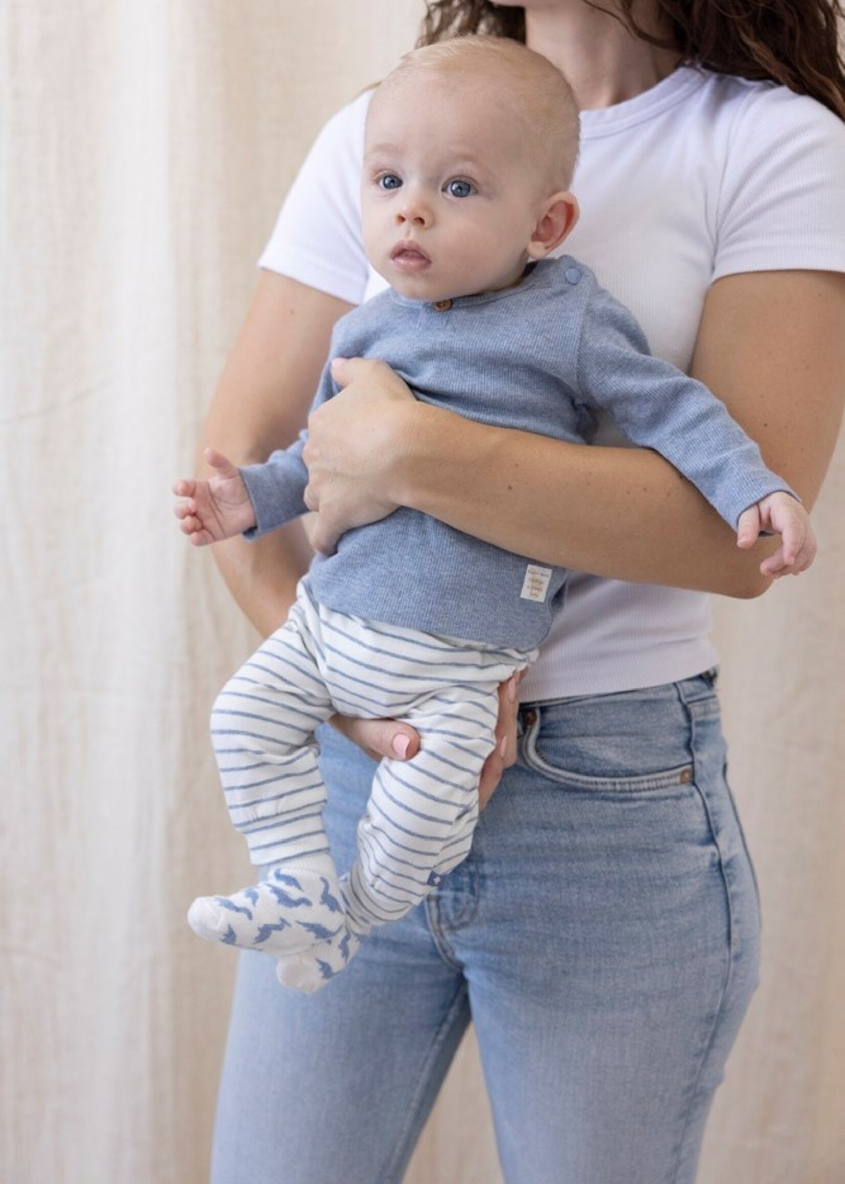 Feetje Feetje | Broek streep - Indigo Melange