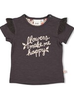 Feetje Feetje | T-shirt Wild Flowers - Anthracite