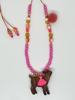 ByMelo ByMelo | Ketting - Geitje - Roze