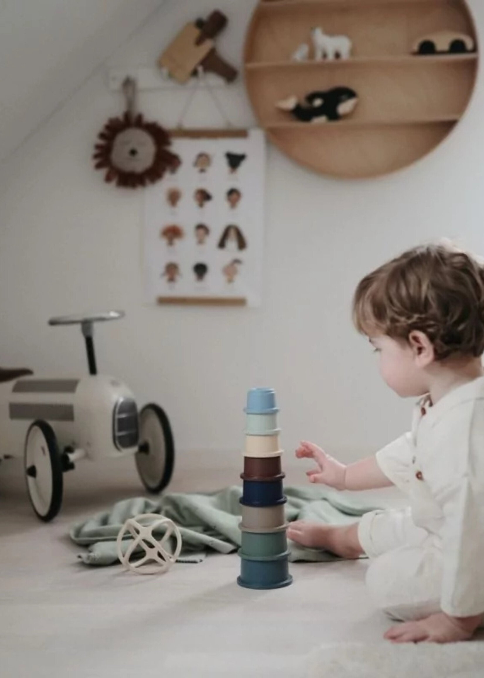 Mushie Mushie | Stacking cups - Forrest