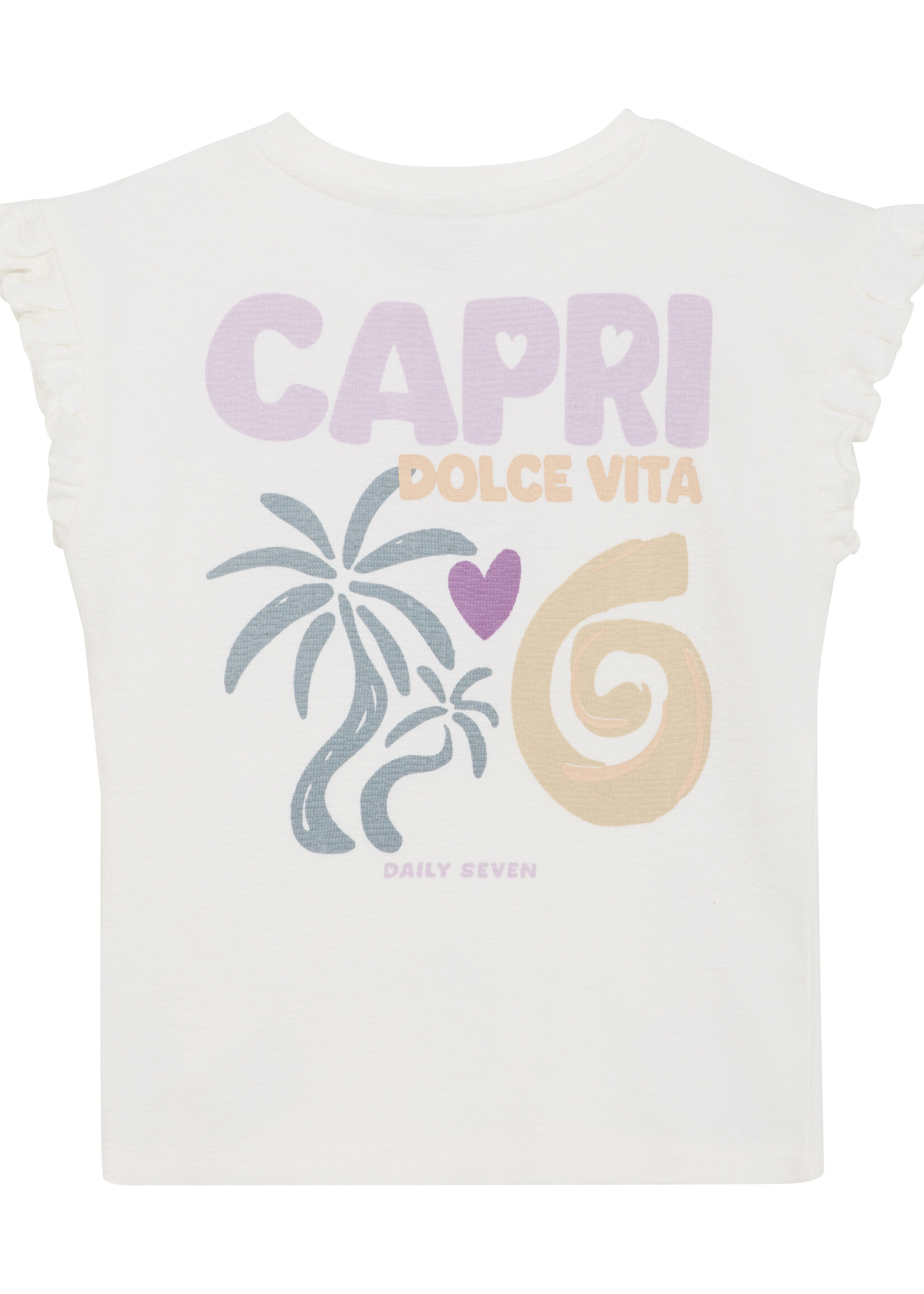 Daily7 Daily7 | T-shirt Backprint – White