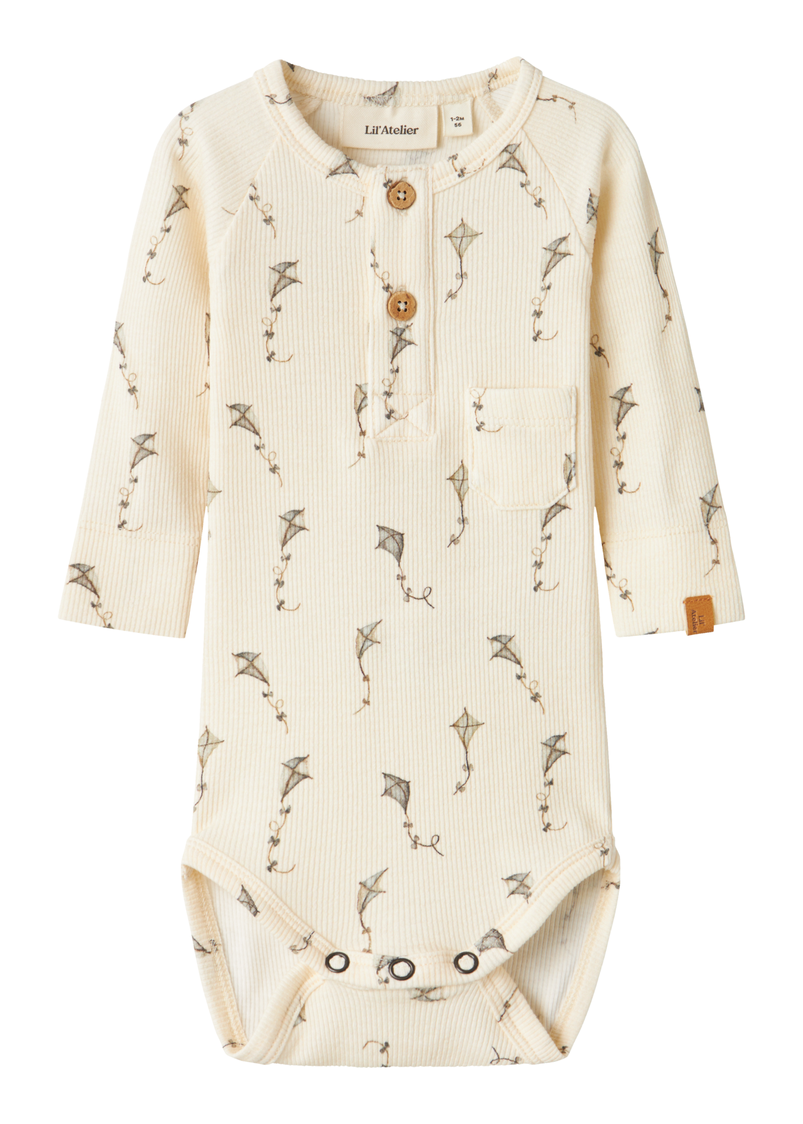 Lil’ Atelier | NBMGAVO ELM LS SLIM BODY LIL NOOS - Turtledove