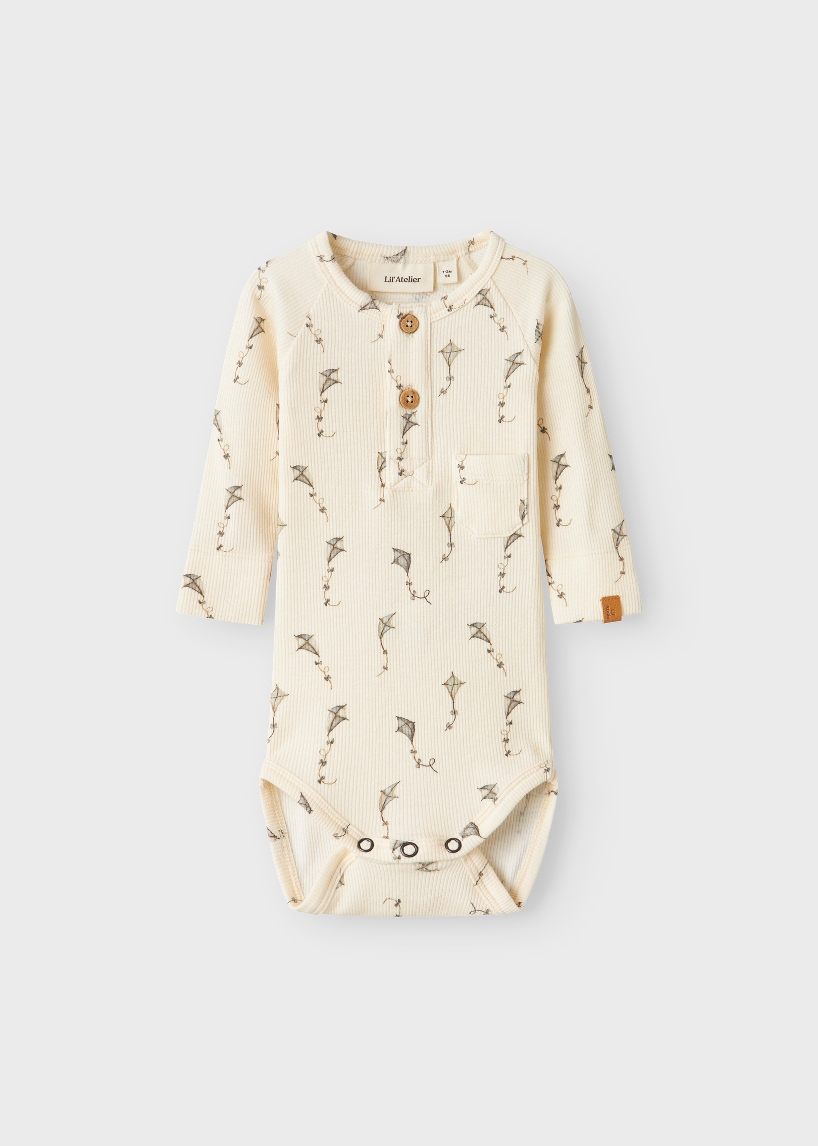 Lil’ Atelier | NBMGAVO ELM LS SLIM BODY LIL NOOS - Turtledove