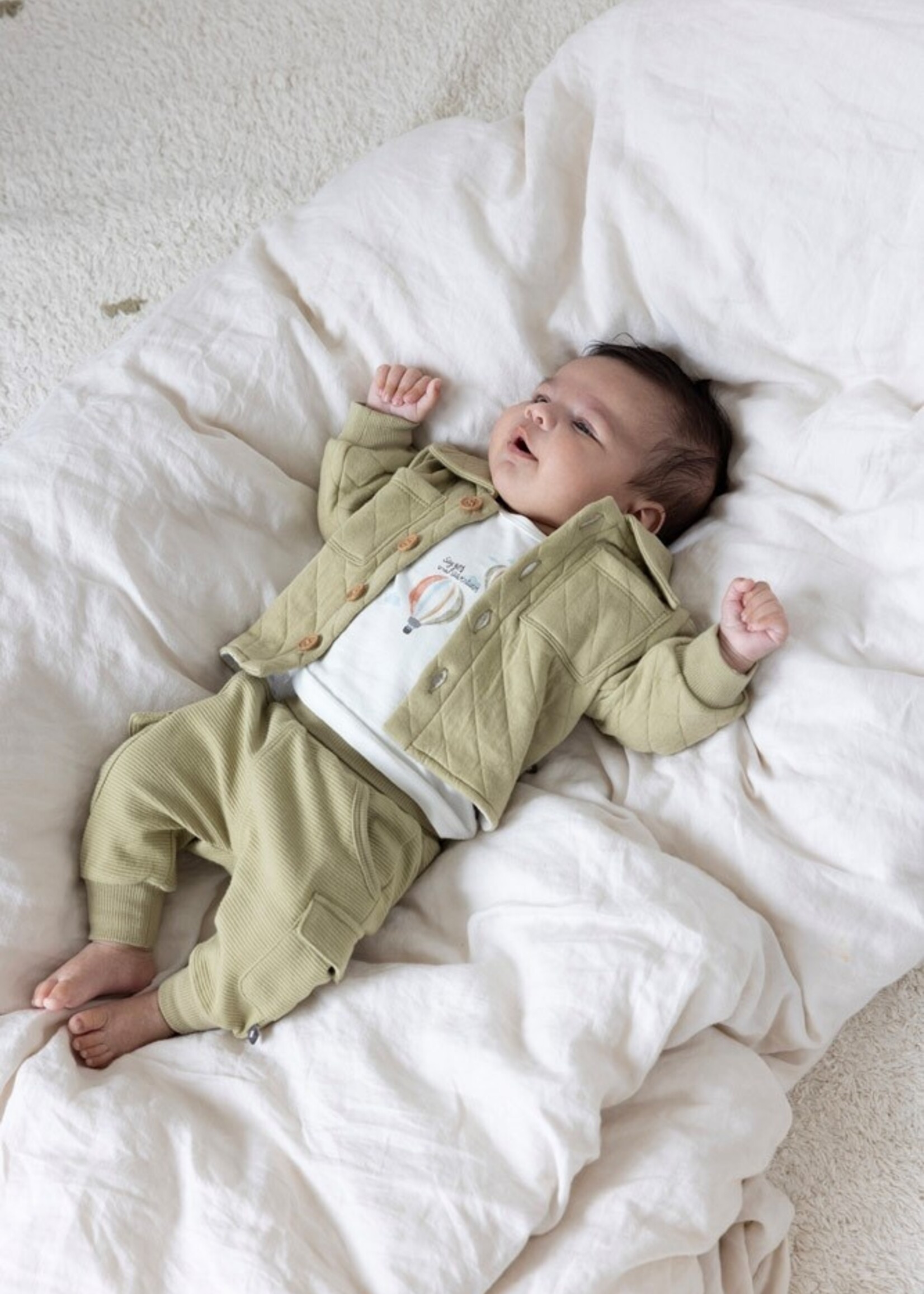 Feetje Feetje | Broek rib Min Adventur - Olijf