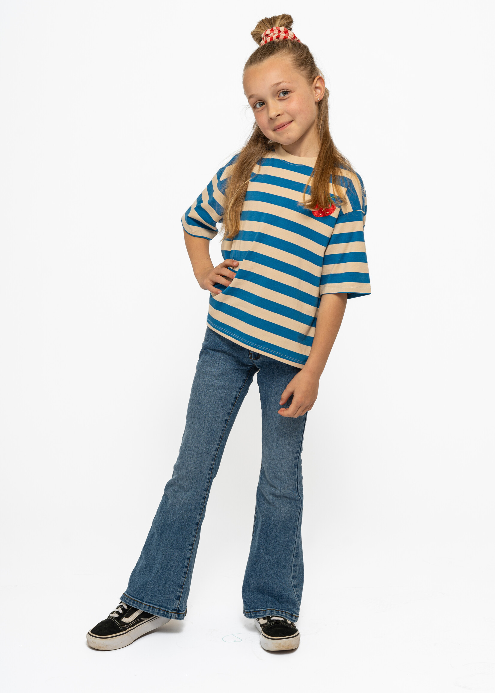 THE NEW The New | SS Tee – Nanny  Tee – White Swan Striped