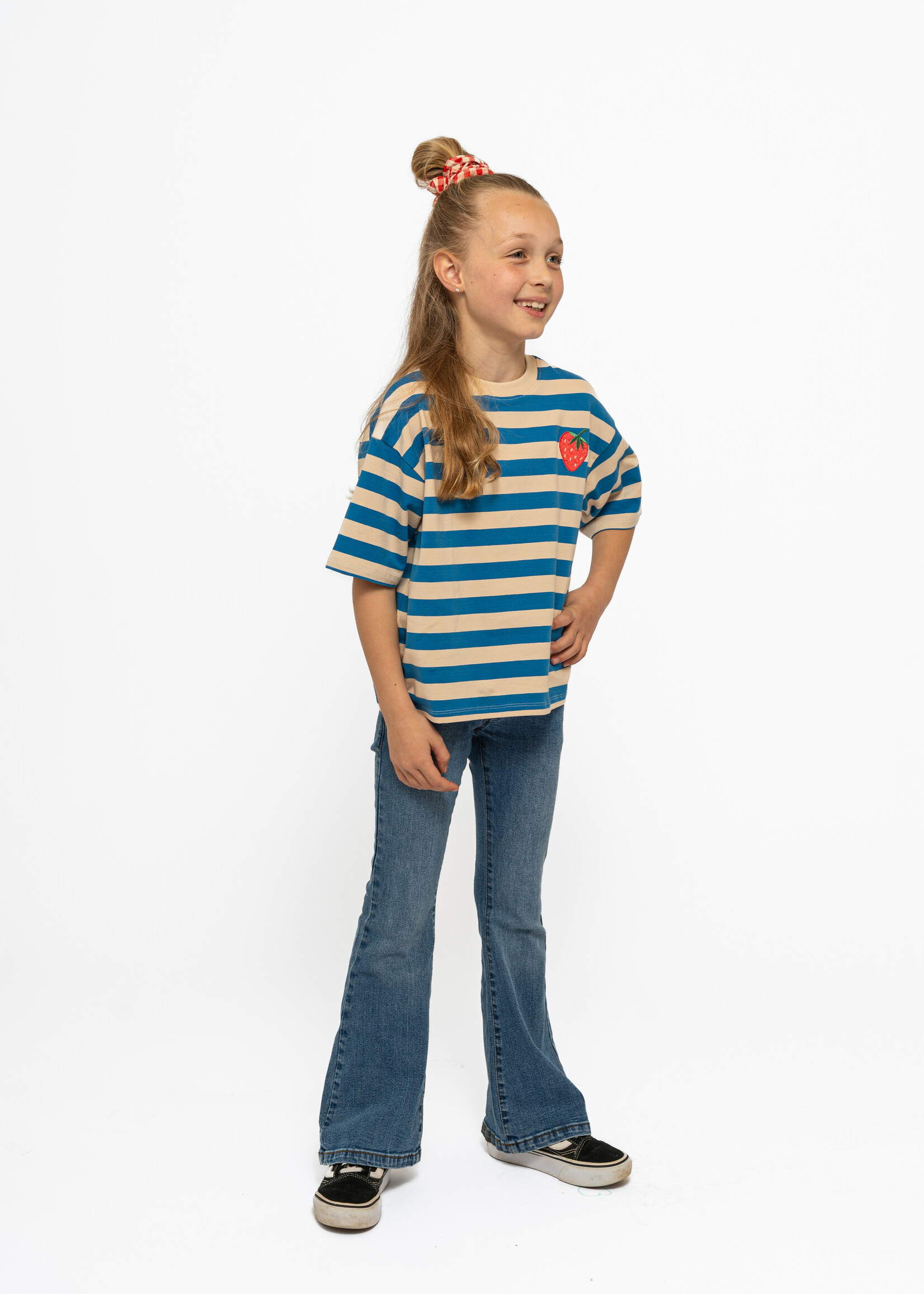 THE NEW The New | SS Tee – Nanny  Tee – White Swan Striped