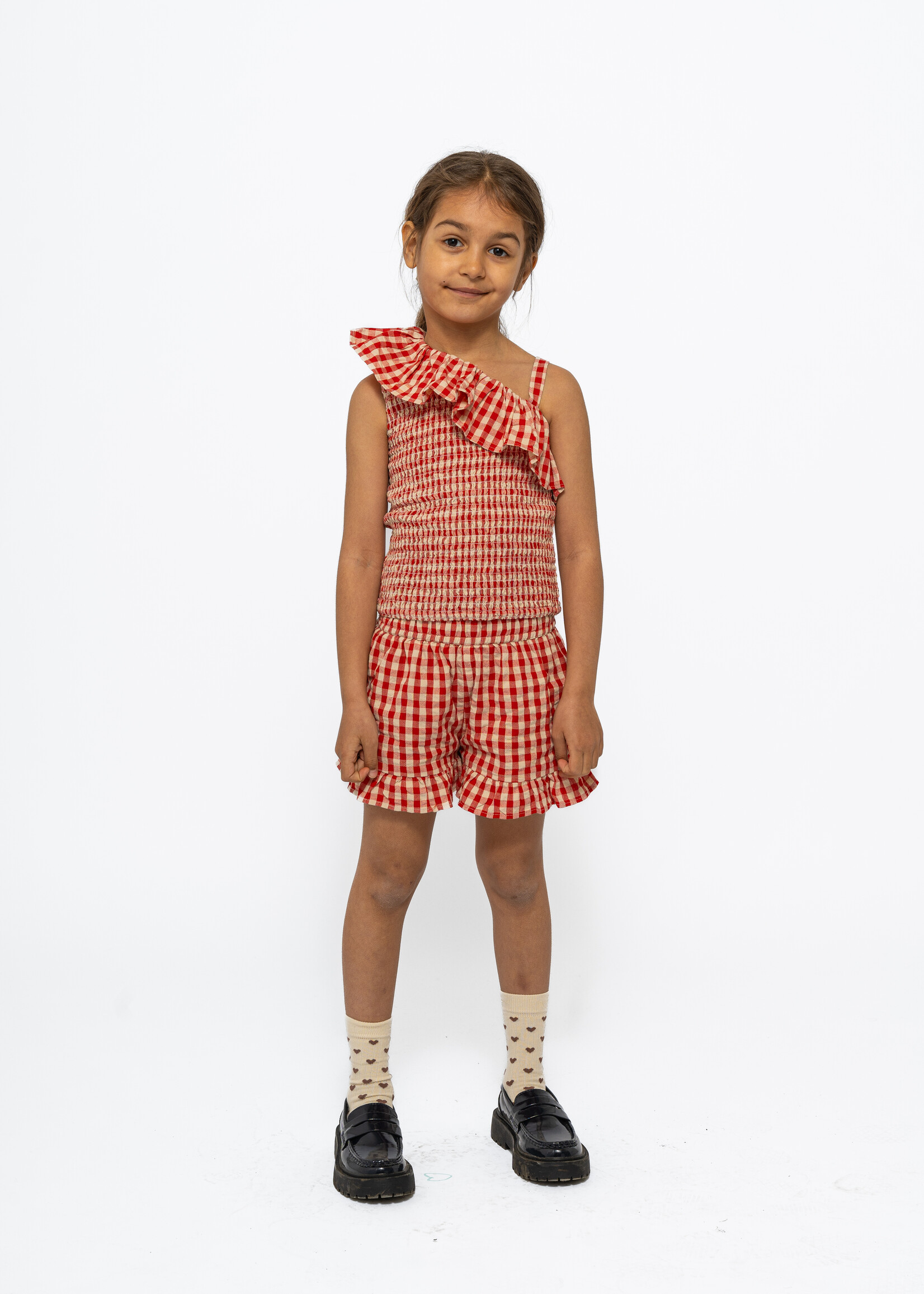 THE NEW The New | Top – Nally Short S_L Top – Poppy Red Check