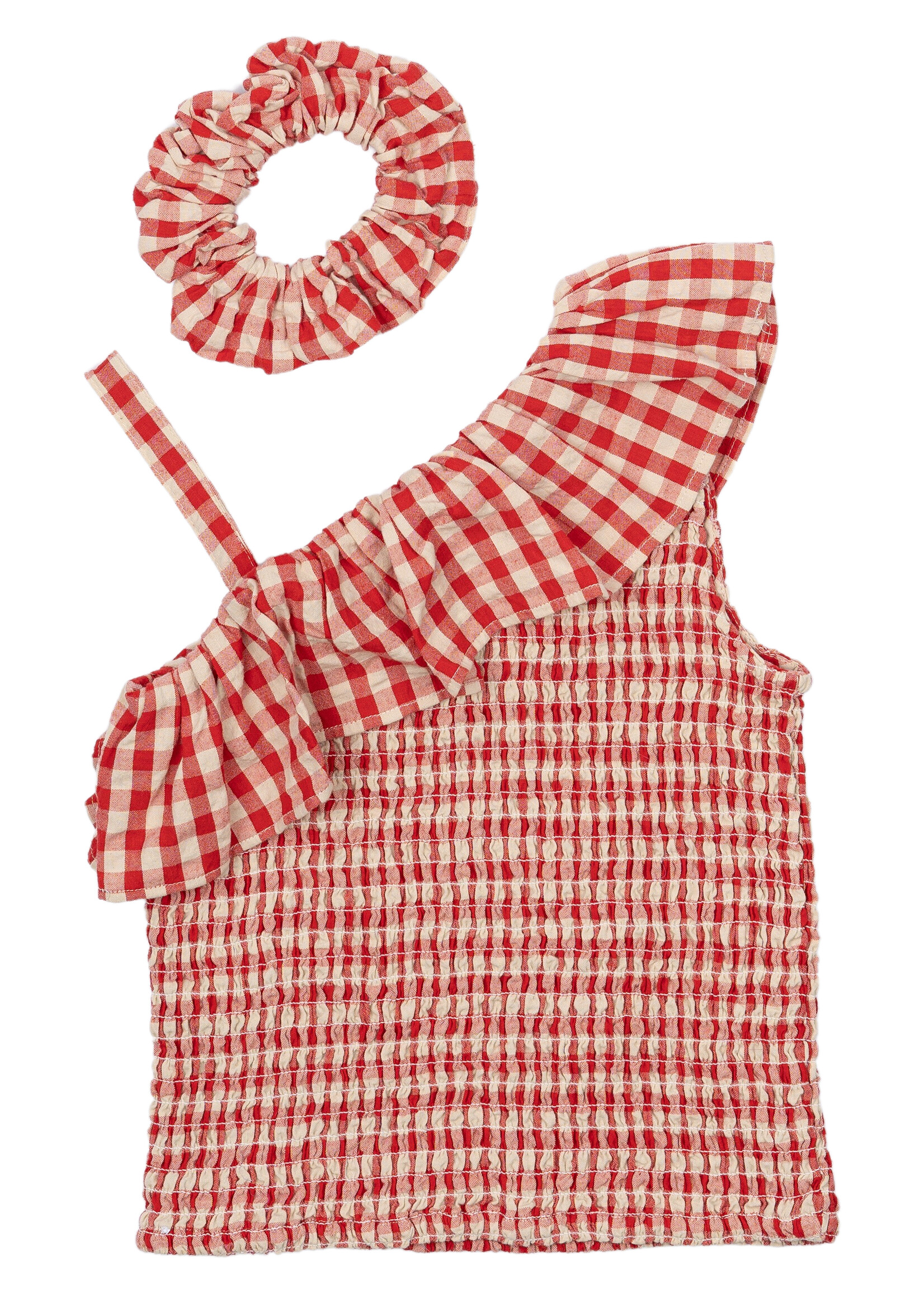 THE NEW The New | Top – Nally Short S_L Top – Poppy Red Check