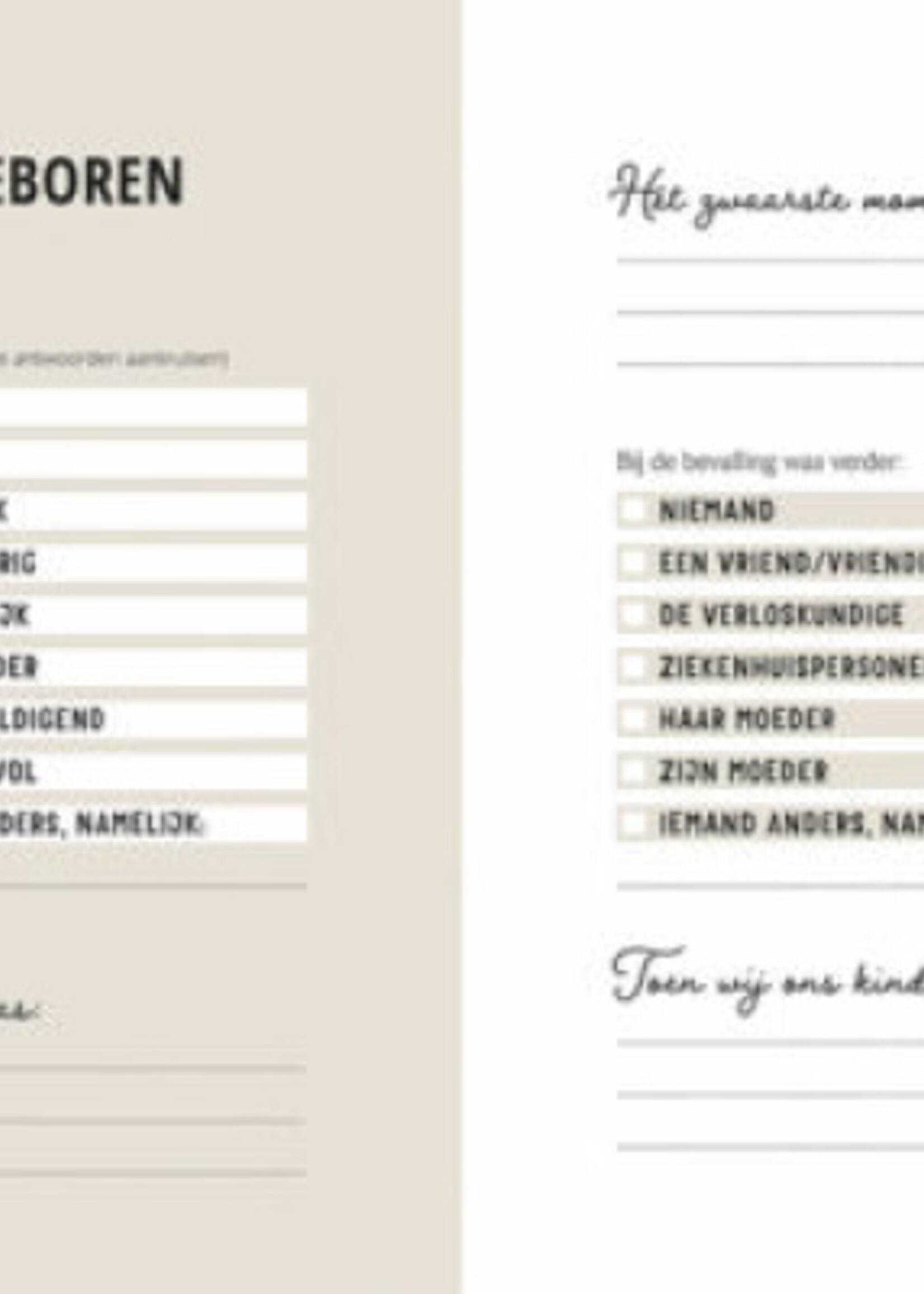 Mijn eerste jaar - Maak een unieke herinnering