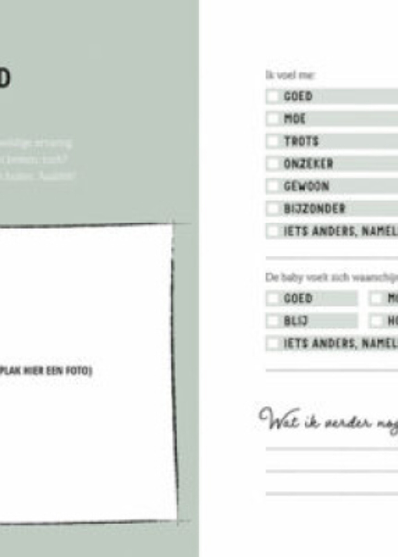 Mijn eerste jaar - Maak een unieke herinnering