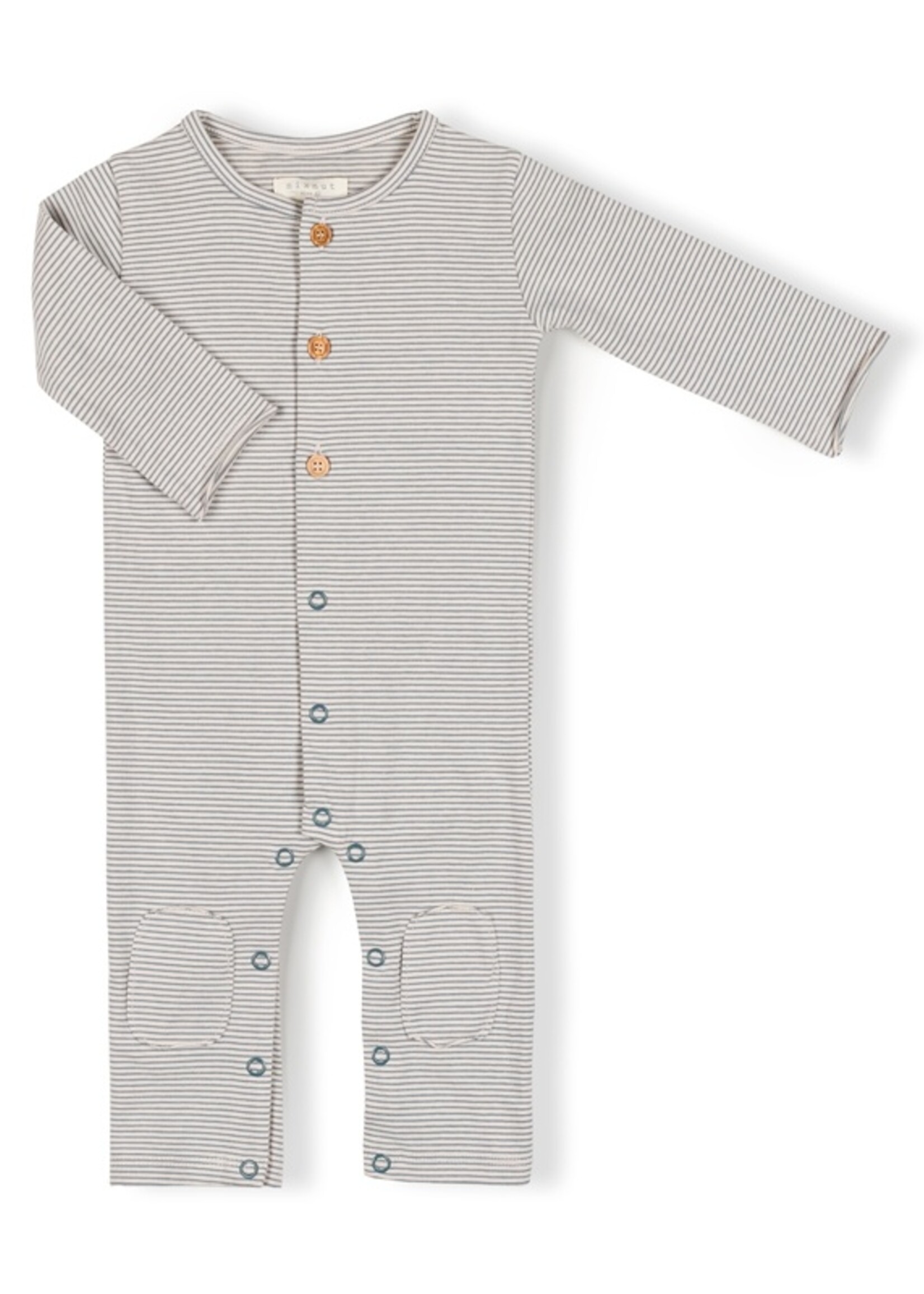 Nixnut Nixnut | Butt Onesie - Storm Stripe