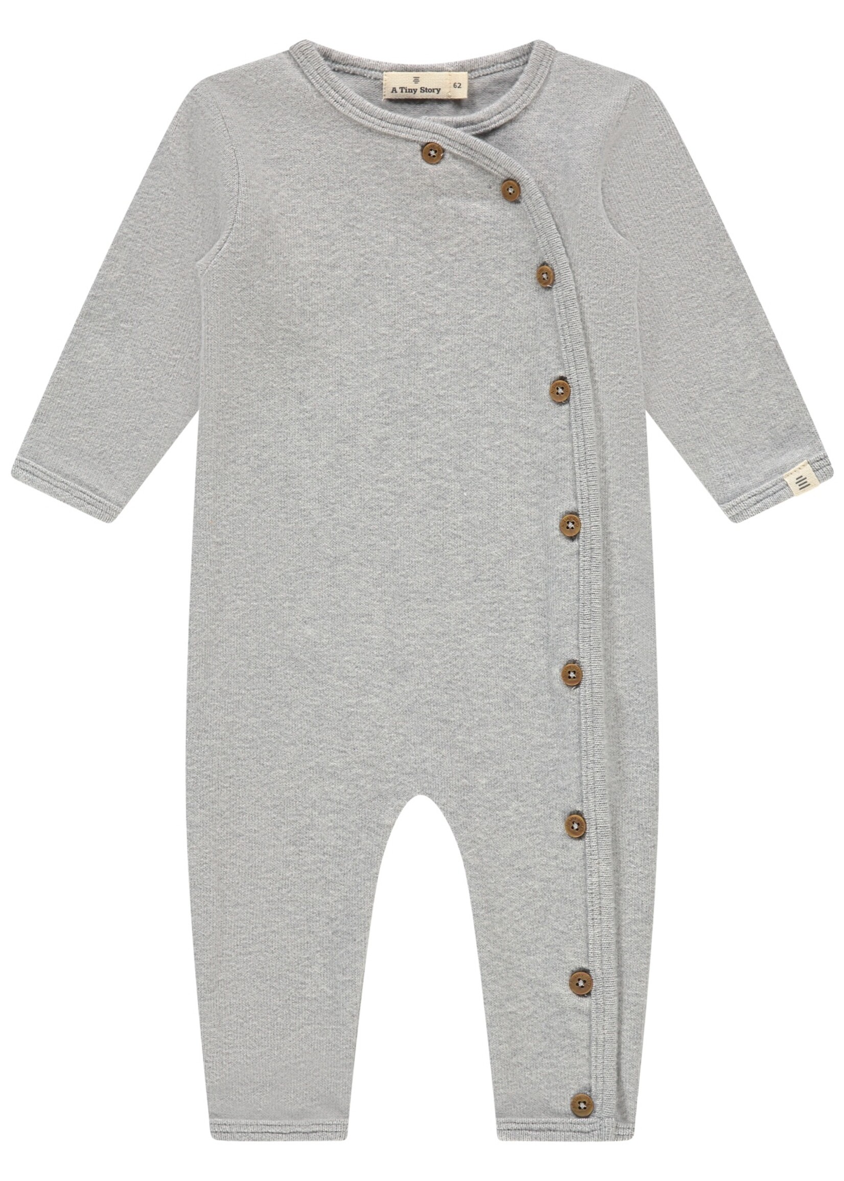 A Tiny Story A Tiny Story | baby suit long sleeve - light grey melange