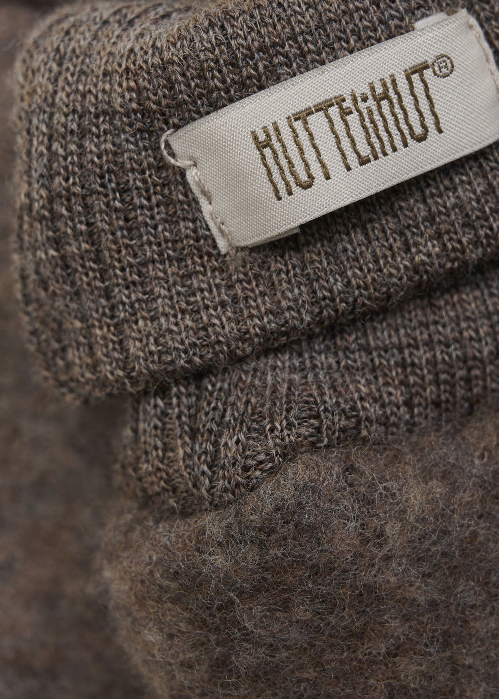 Huttelihut HUTTEliHUT | Mittens Wool Fleece 2-layer – Brown Melange