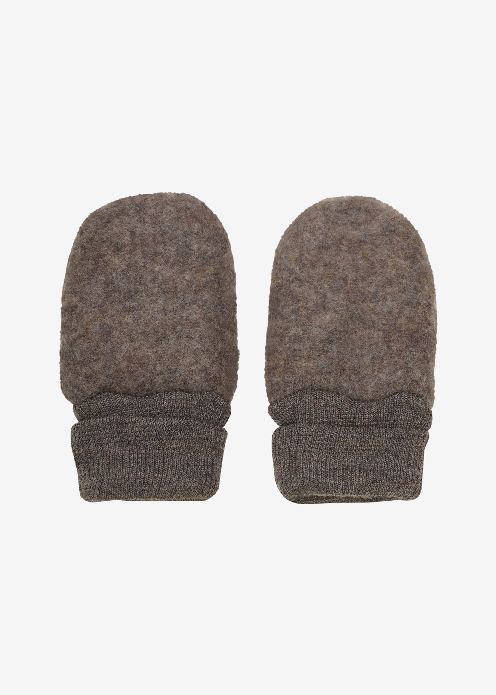 Huttelihut HUTTEliHUT | Mittens Wool Fleece 2-layer – Brown Melange