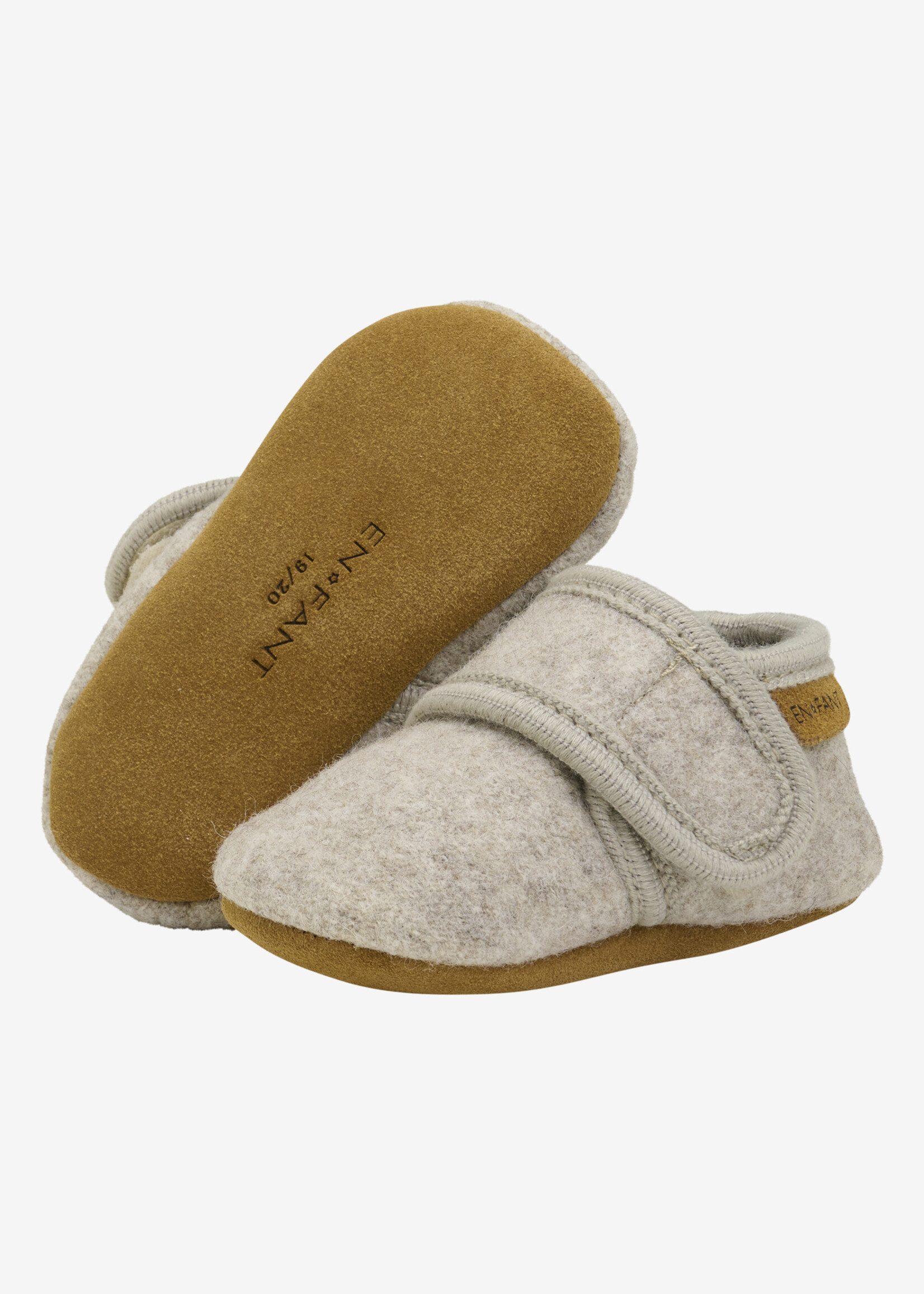 En Fant En Fant | Baby Wool slippers – Sand Melange