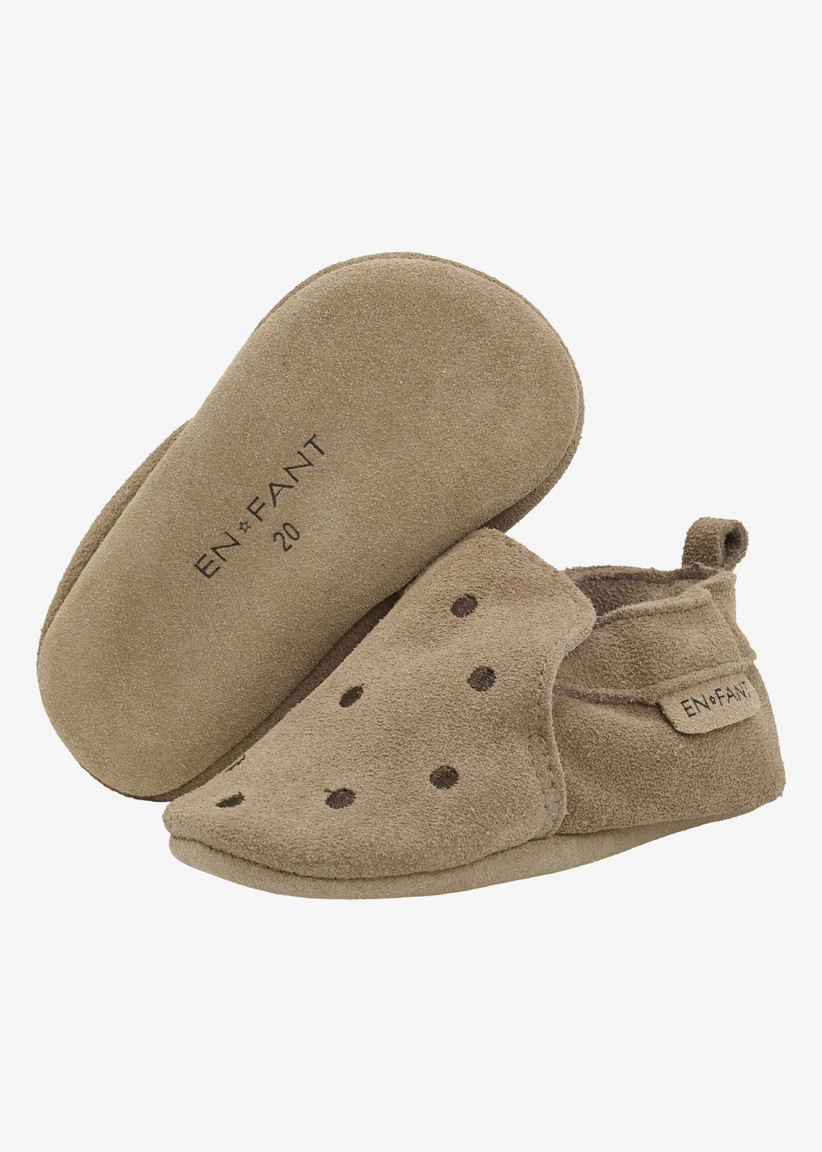 En Fant En Fant | Slippers Suede Emb. – Pine Bark