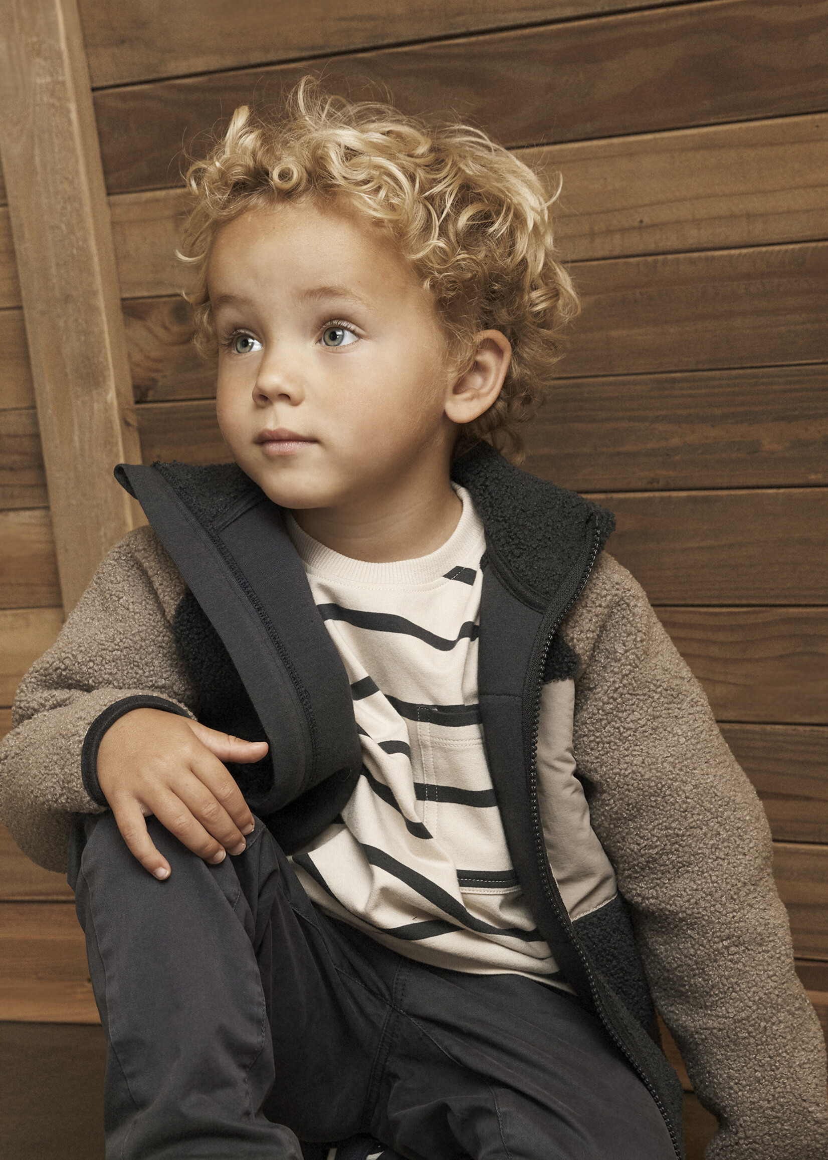 En Fant En Fant | T-shirt LS Stripe Oversize – Ebony