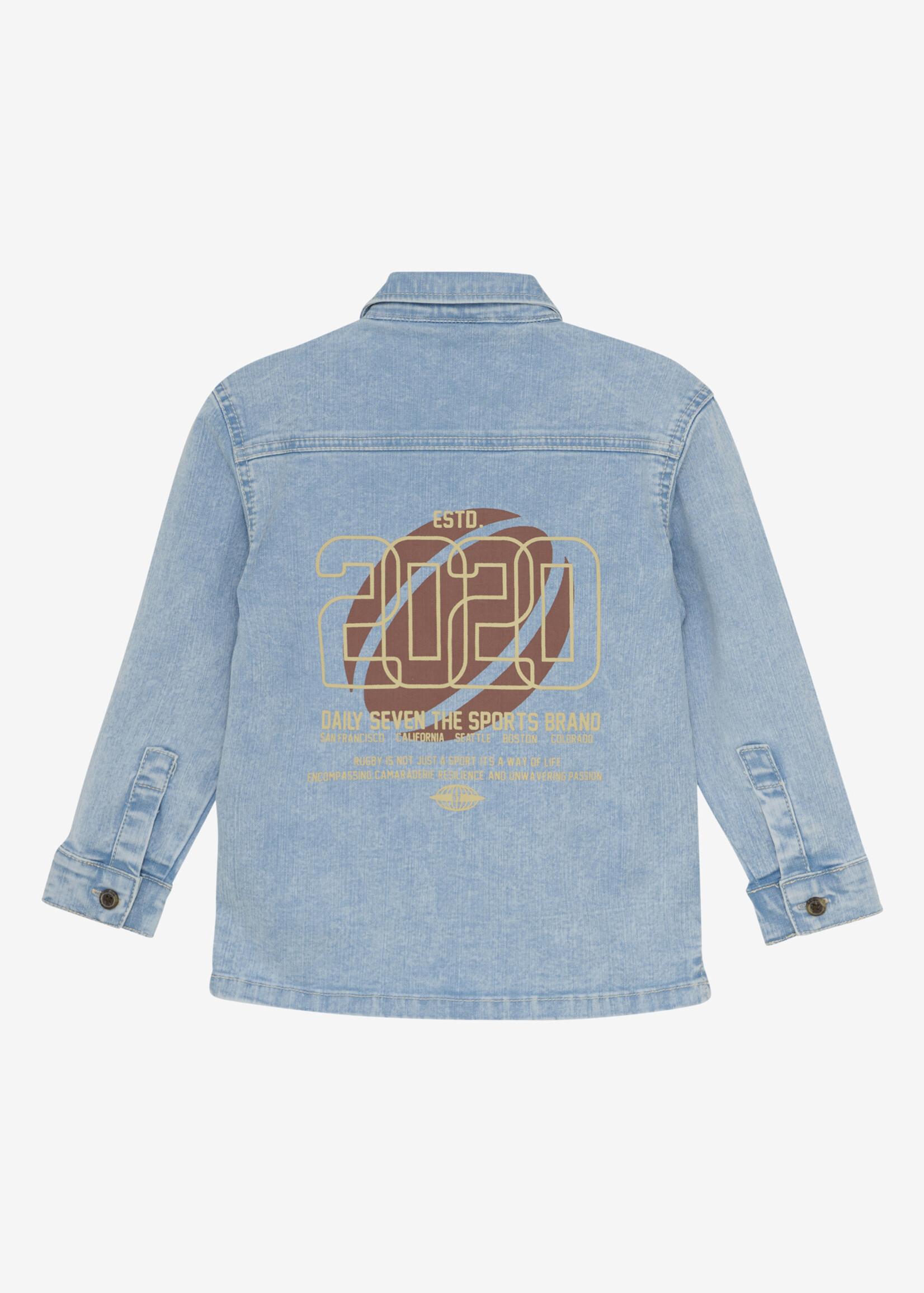 Daily7 Daily7 | Denim Shirt Backprint - Dark Navy
