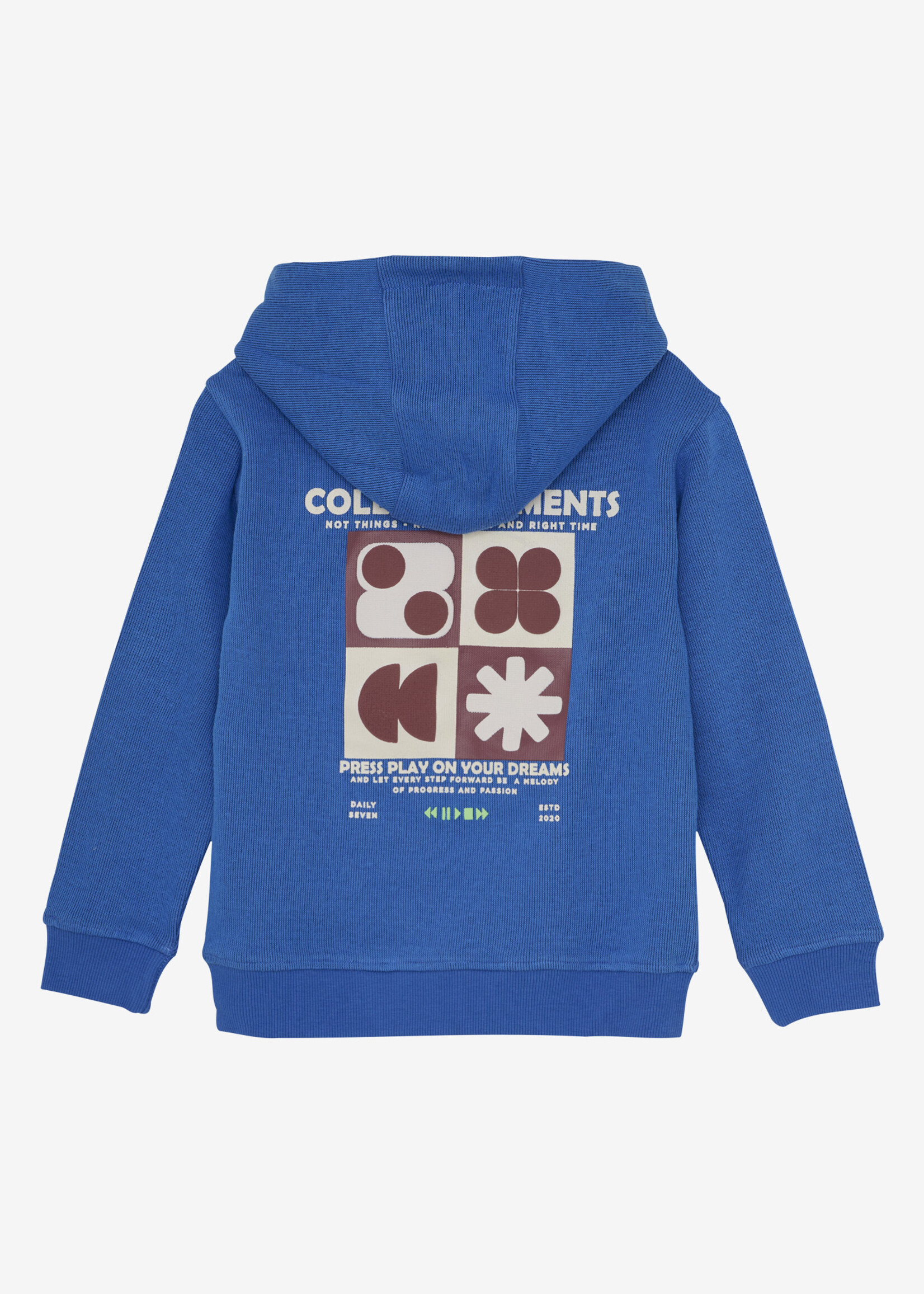 Daily7 Daily7 | Hoodie Backprint - Dusty Kobalt