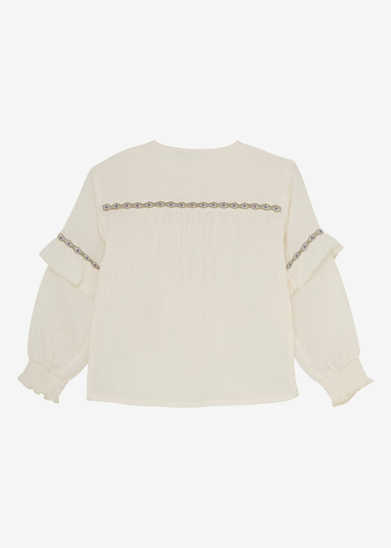Daily7 Daily7 | Shirt Longsleeve Ruffle - White