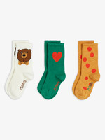 Mini Rodini MINI RODINI | Bear 3-pack socks - Multi