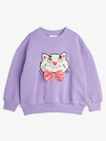 Mini Rodini MINI RODINI | Cat with bowtie chenille sweatshirt