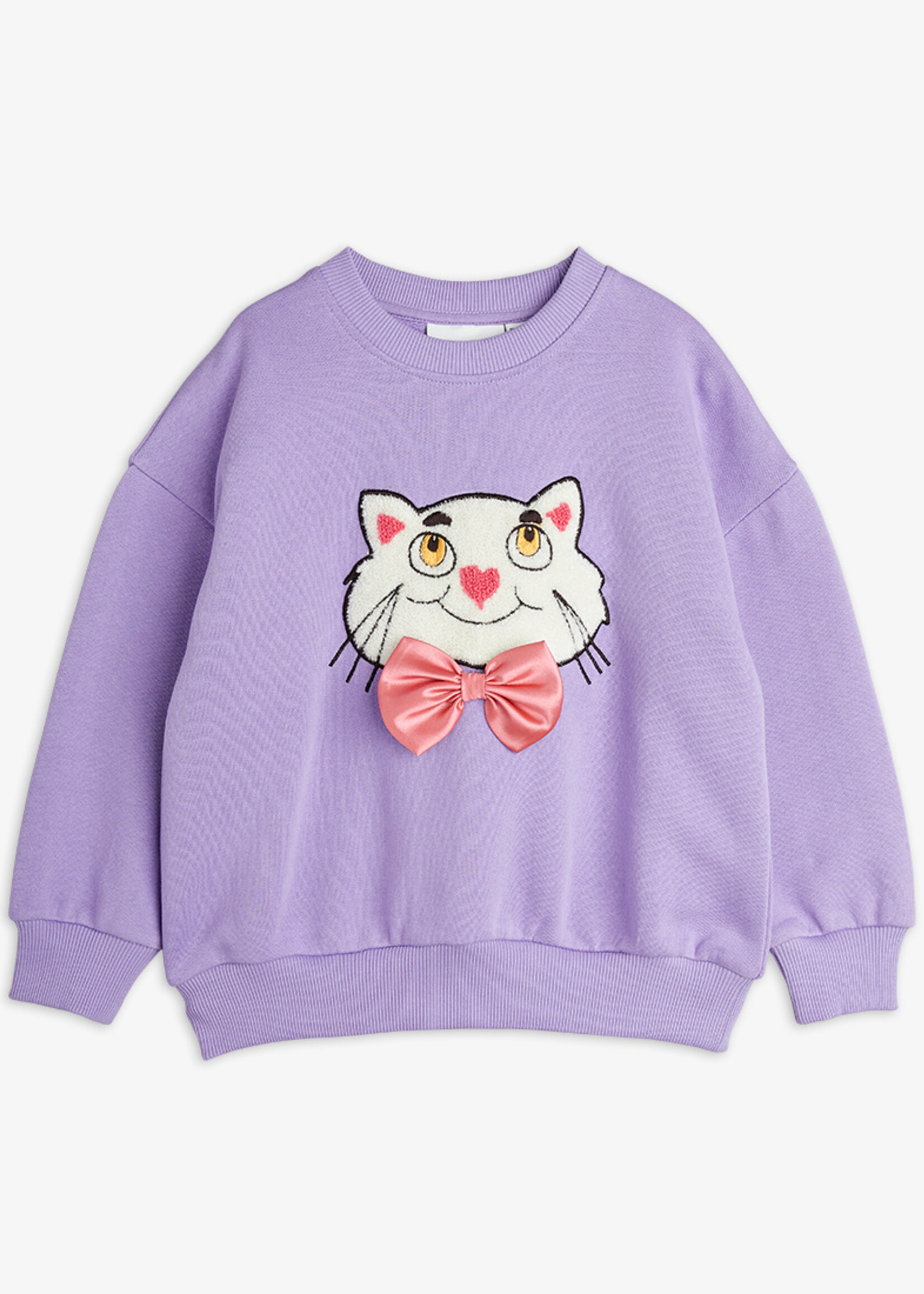 Mini Rodini MINI RODINI | Cat with bowtie chenille sweatshirt