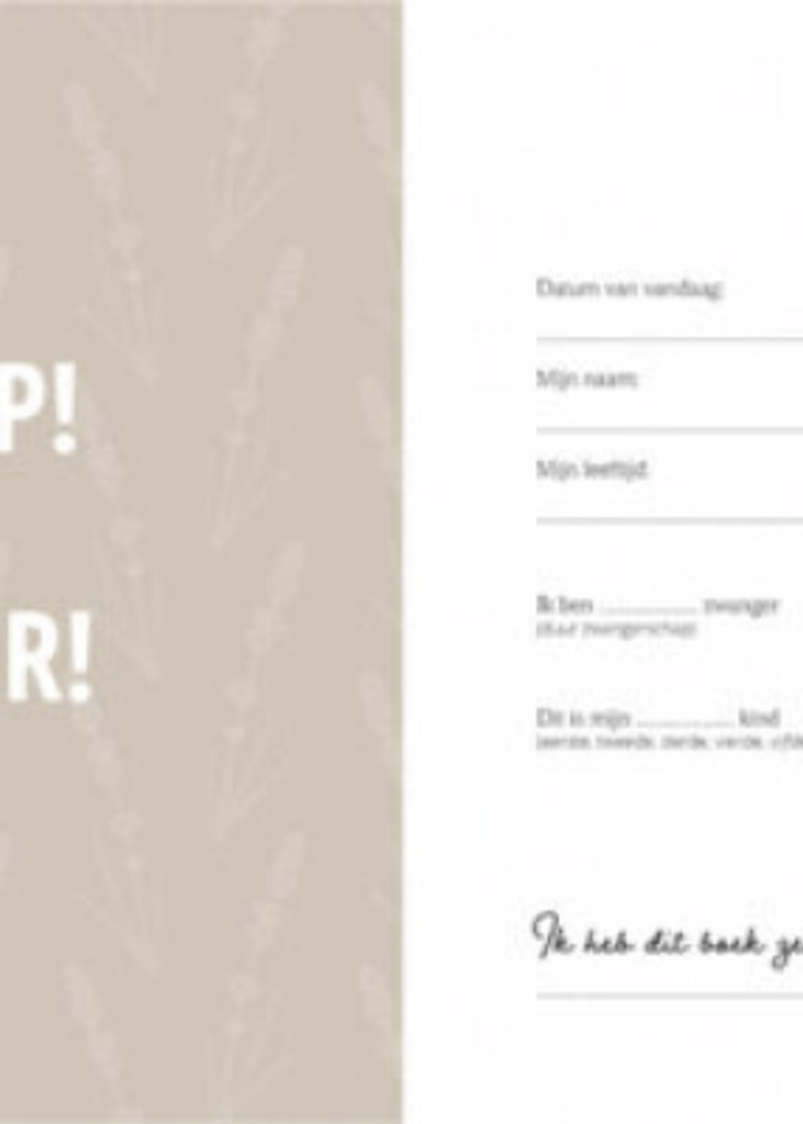 Mijn negen maanden - Maak een unieke herinnering