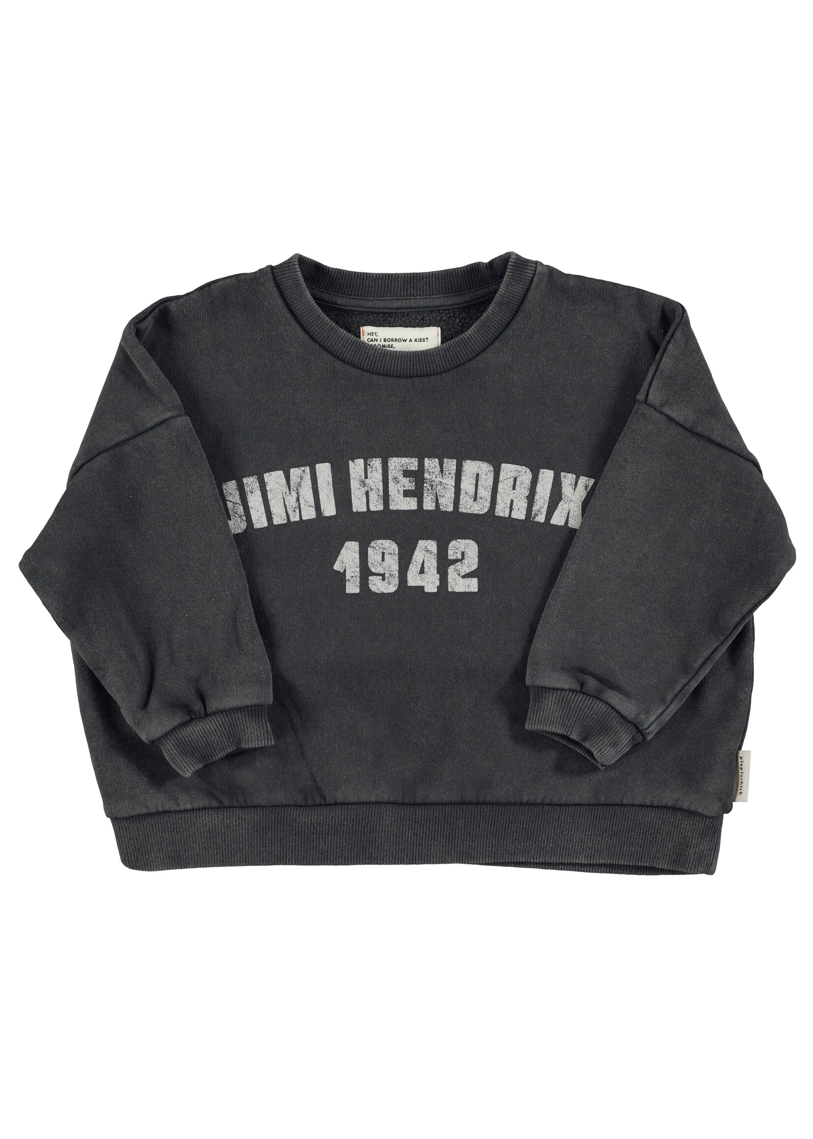 Piupiuchick Piupiuchick | Sweatshirt - faded black w. Jimi Hendrix print