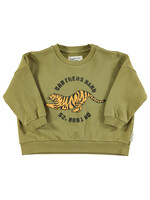 Piupiuchick Piupiuchick | Sweatshirt - Olive w. tiger print