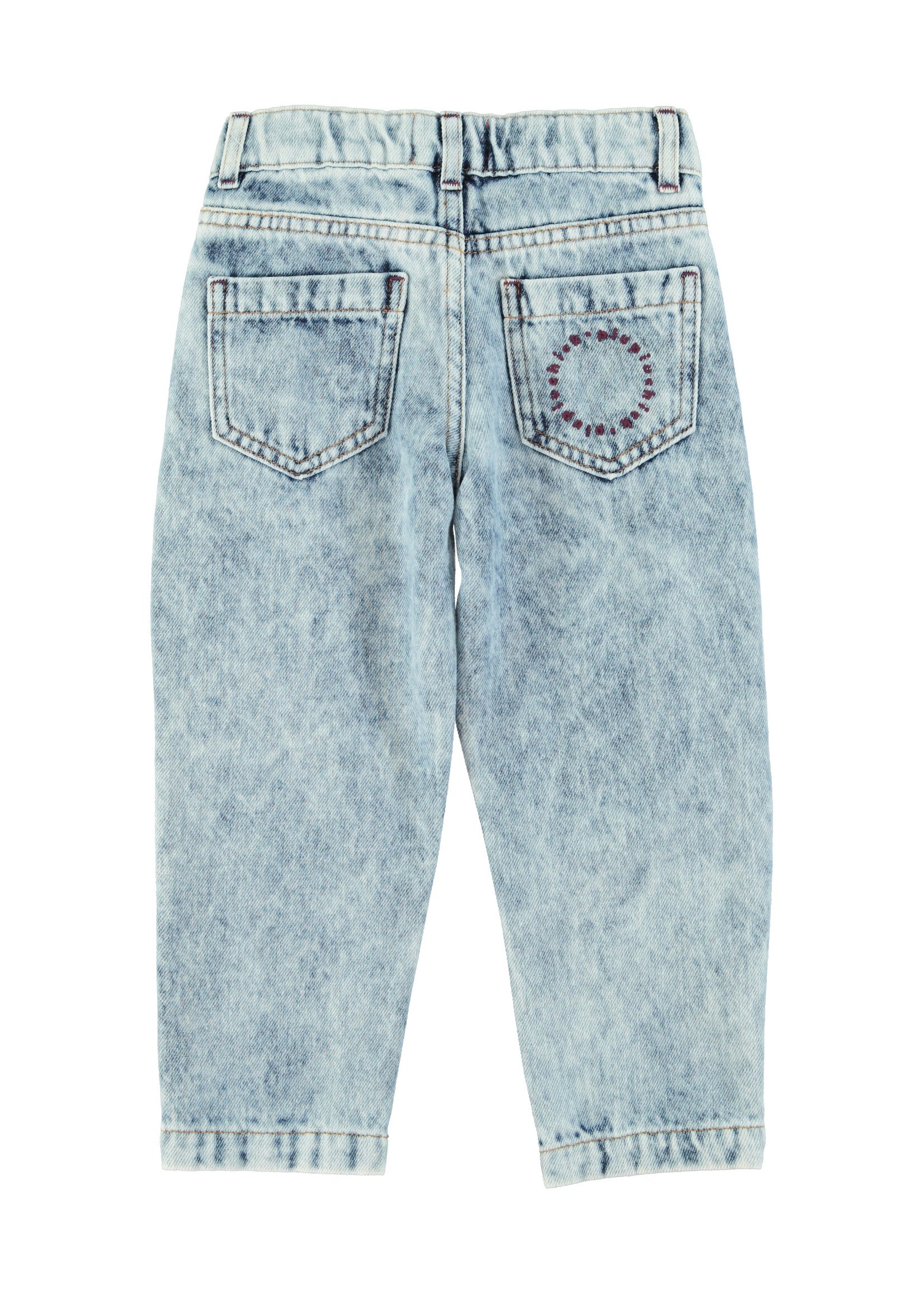 Piupiuchick Piupiuchick | Mom fit trousers - Washed blue denim