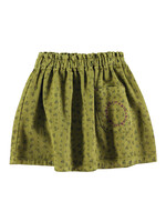 Piupiuchick Piupiuchick | Short skirt - Khaki w. black flowers