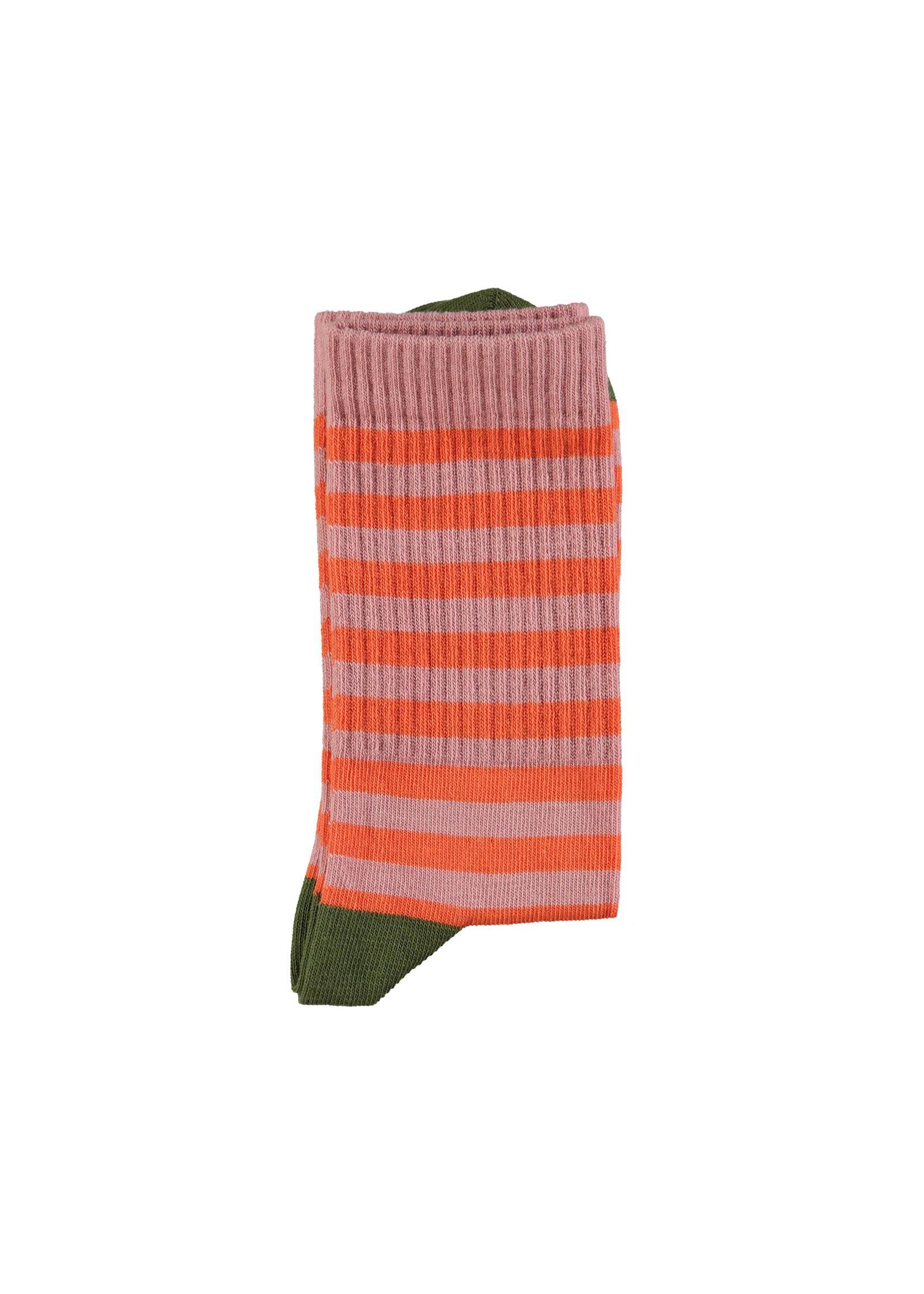 Piupiuchick Piupiuchick | Socks - Pink & Orange stripes