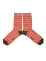 Piupiuchick Piupiuchick | Socks - Pink & Orange stripes