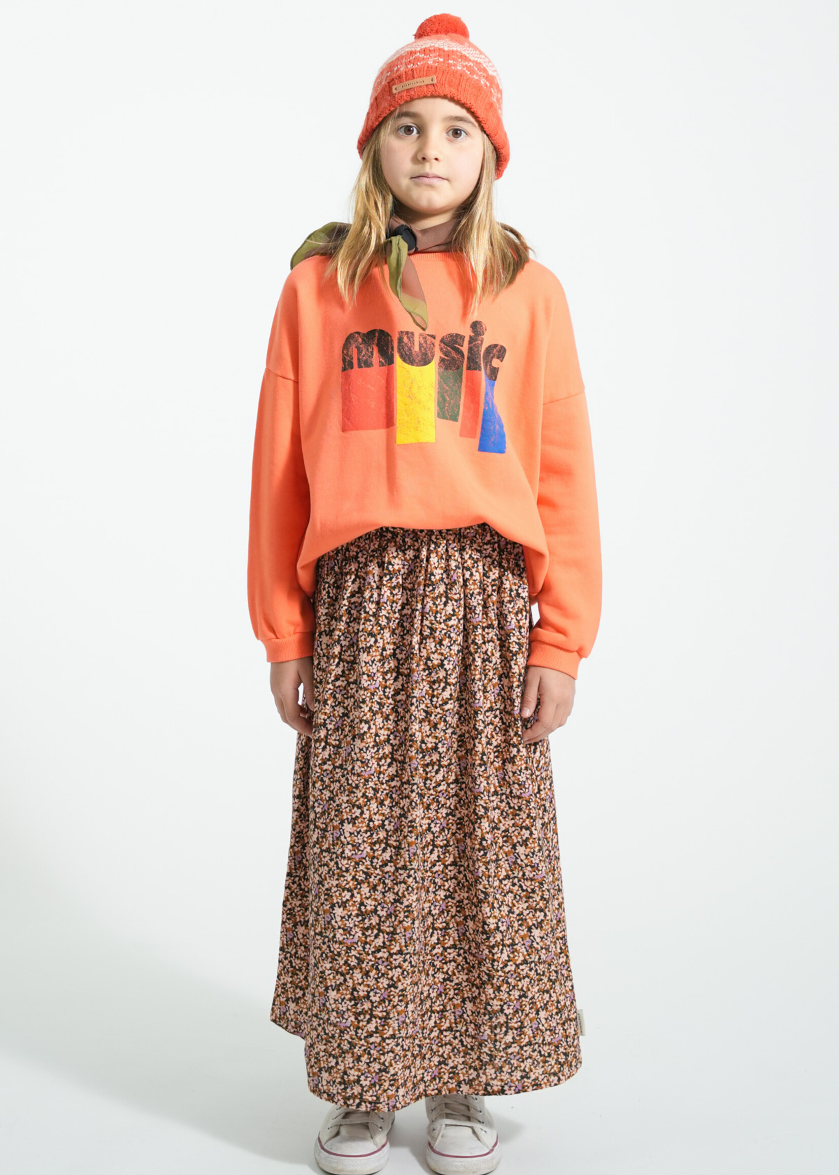 Piupiuchick Piupiuchick | Sweatshirt - Orange w. music print