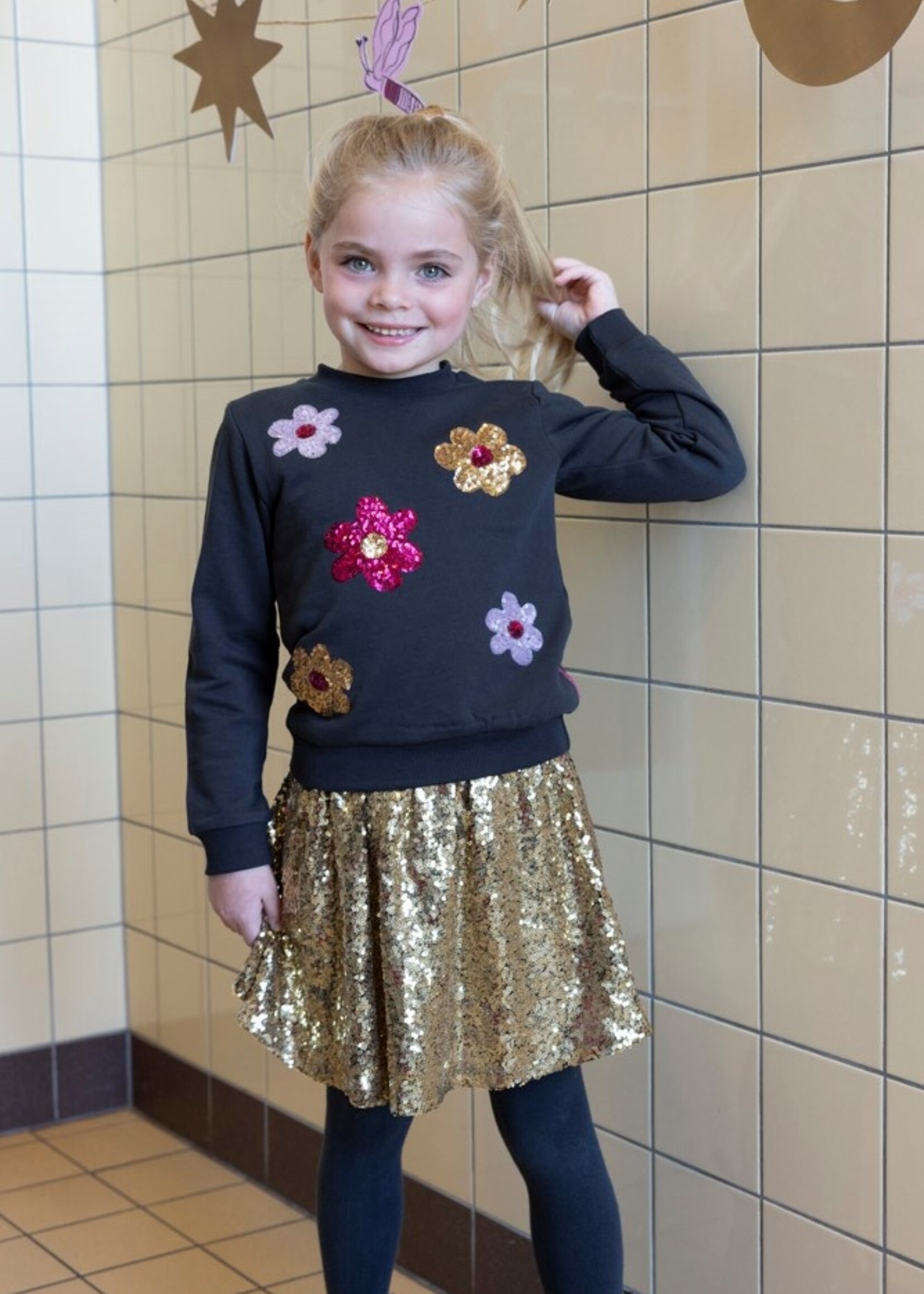 Jubel Jubel | Pailetten rok - Shine Bright - Goud