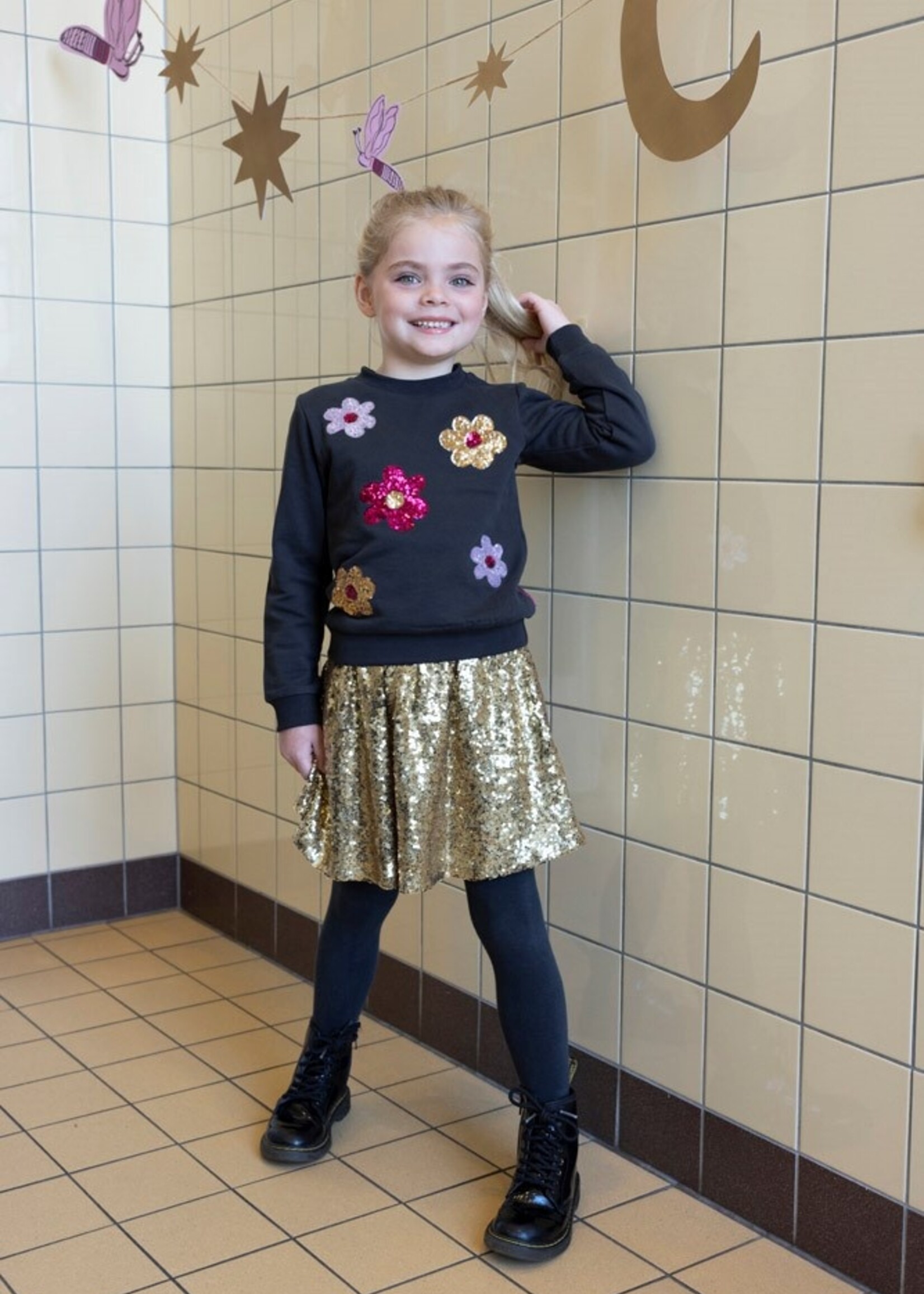 Jubel Jubel | Pailetten rok - Shine Bright - Goud