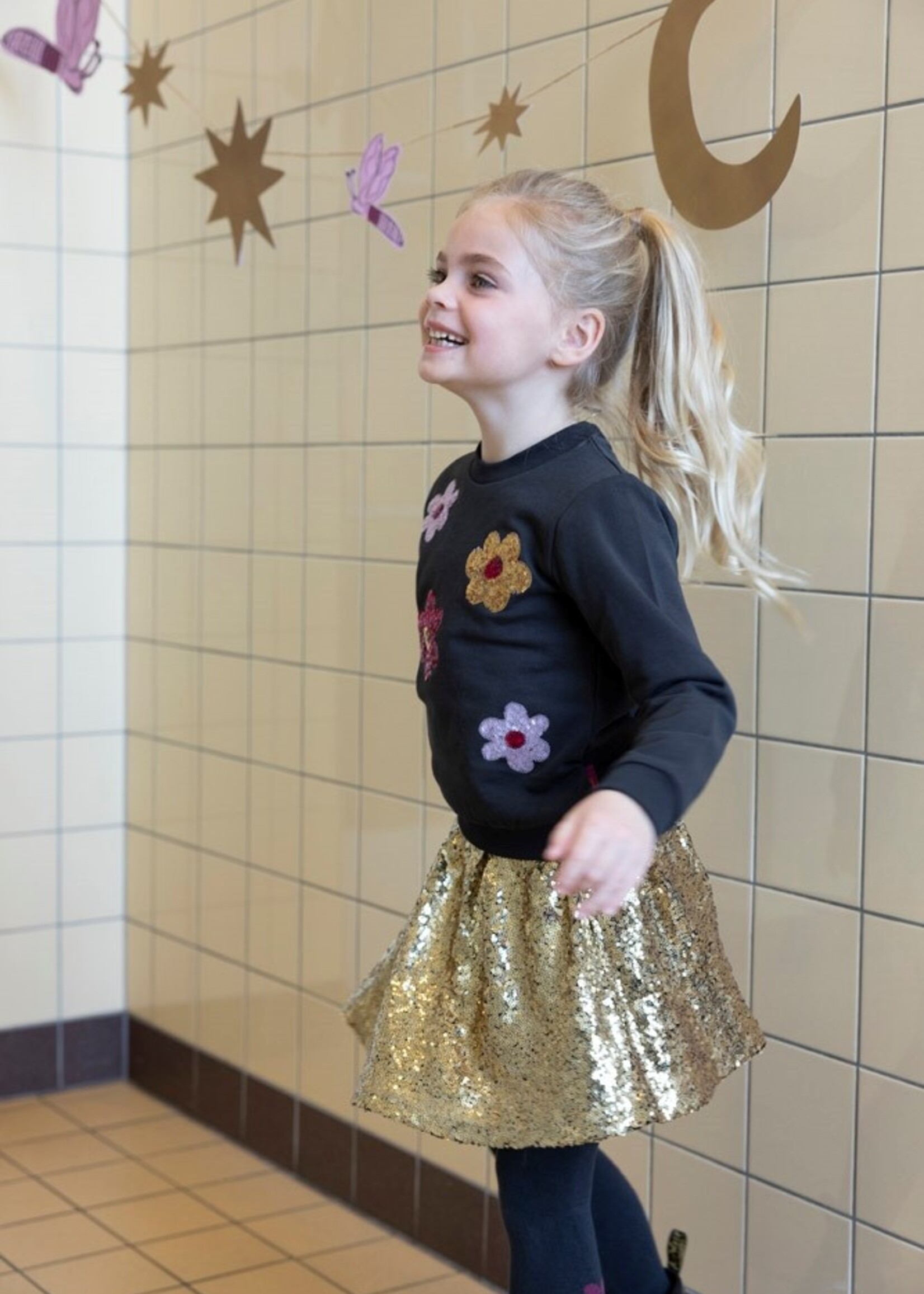 Jubel Jubel | Pailetten rok - Shine Bright - Goud