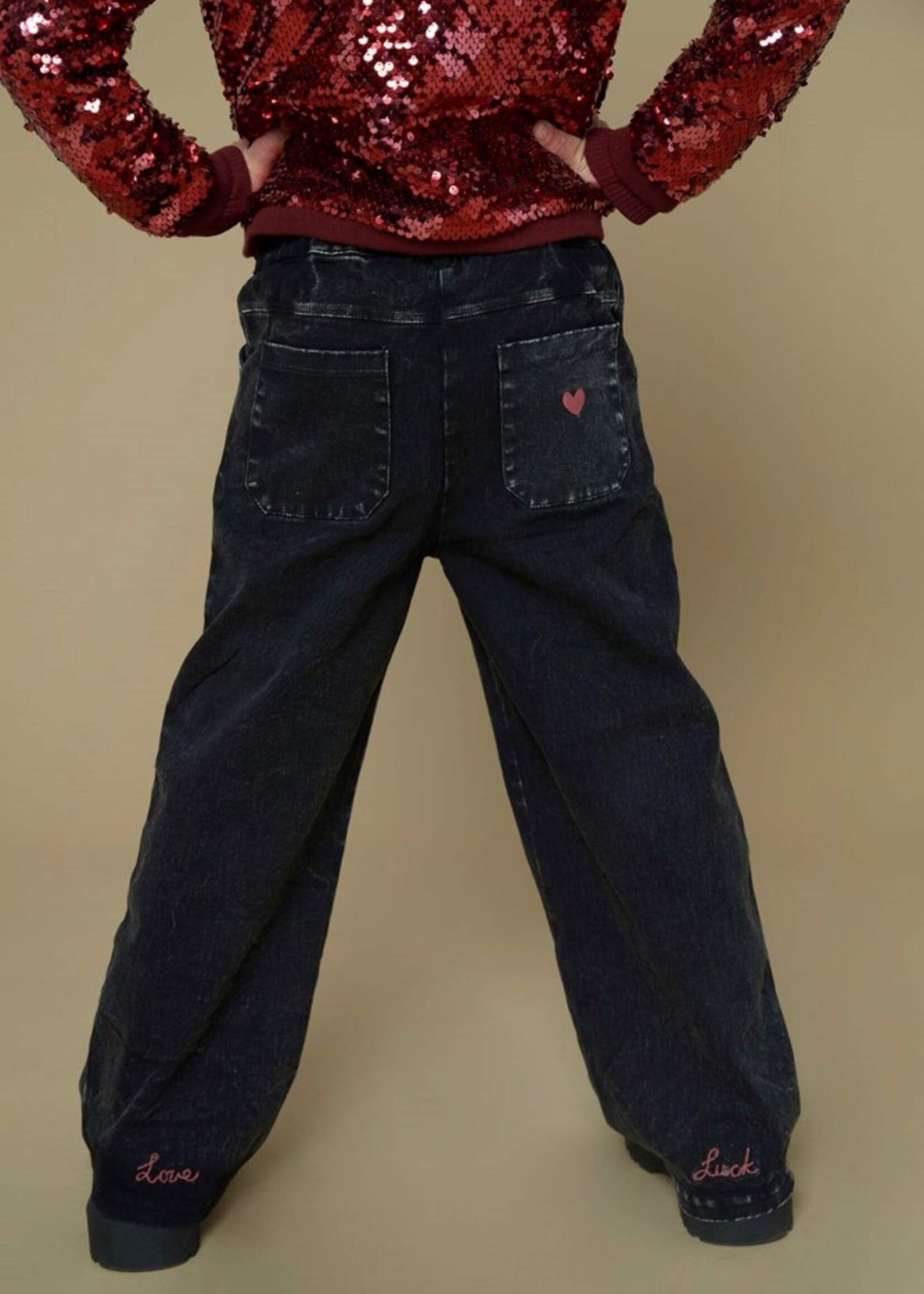 Jubel Jubel | Culotte denim look - Queen Of Hearts - Antraciet