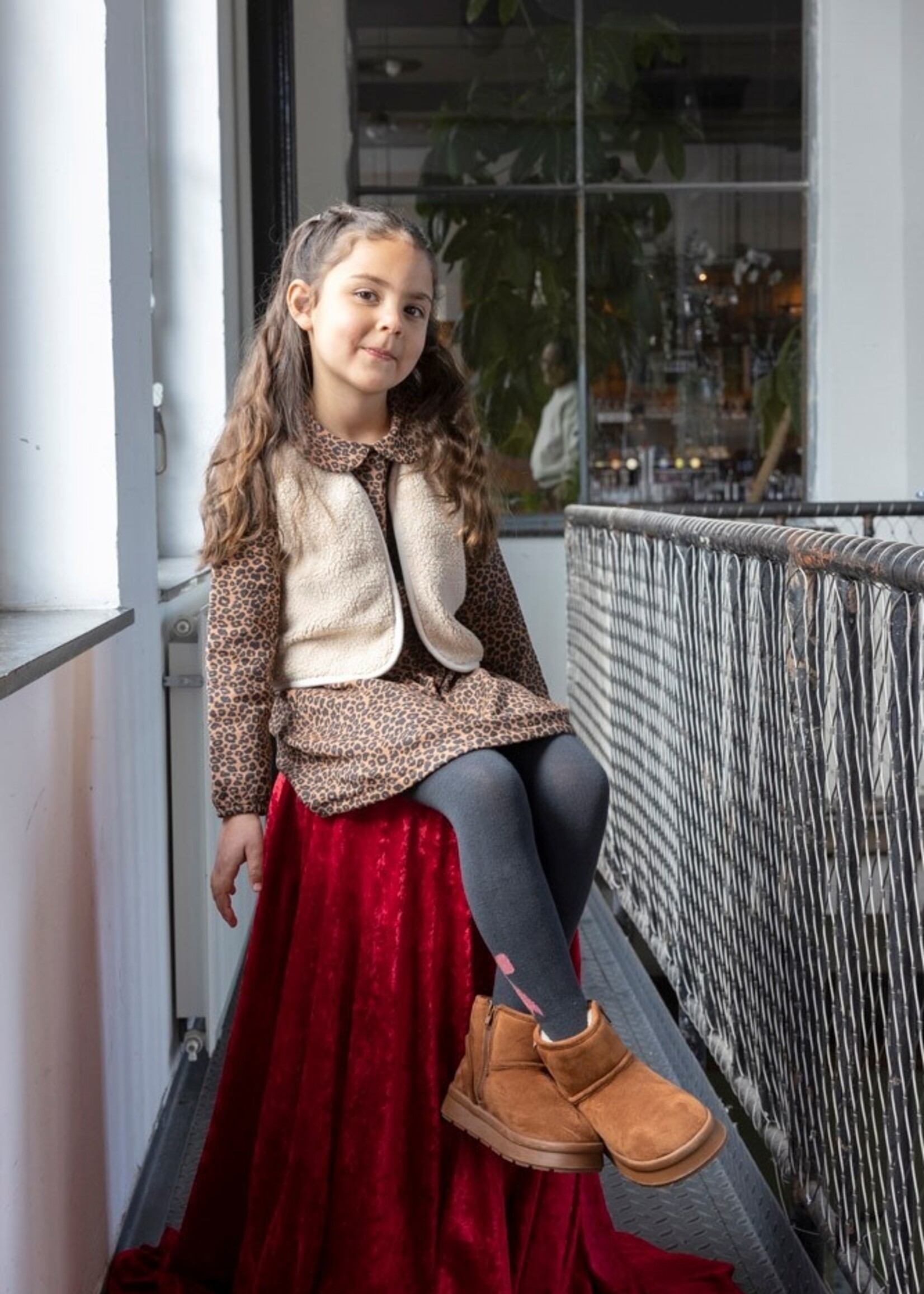 Jubel Jubel | Jurk AOP - Queen Of Hearts – Bruin