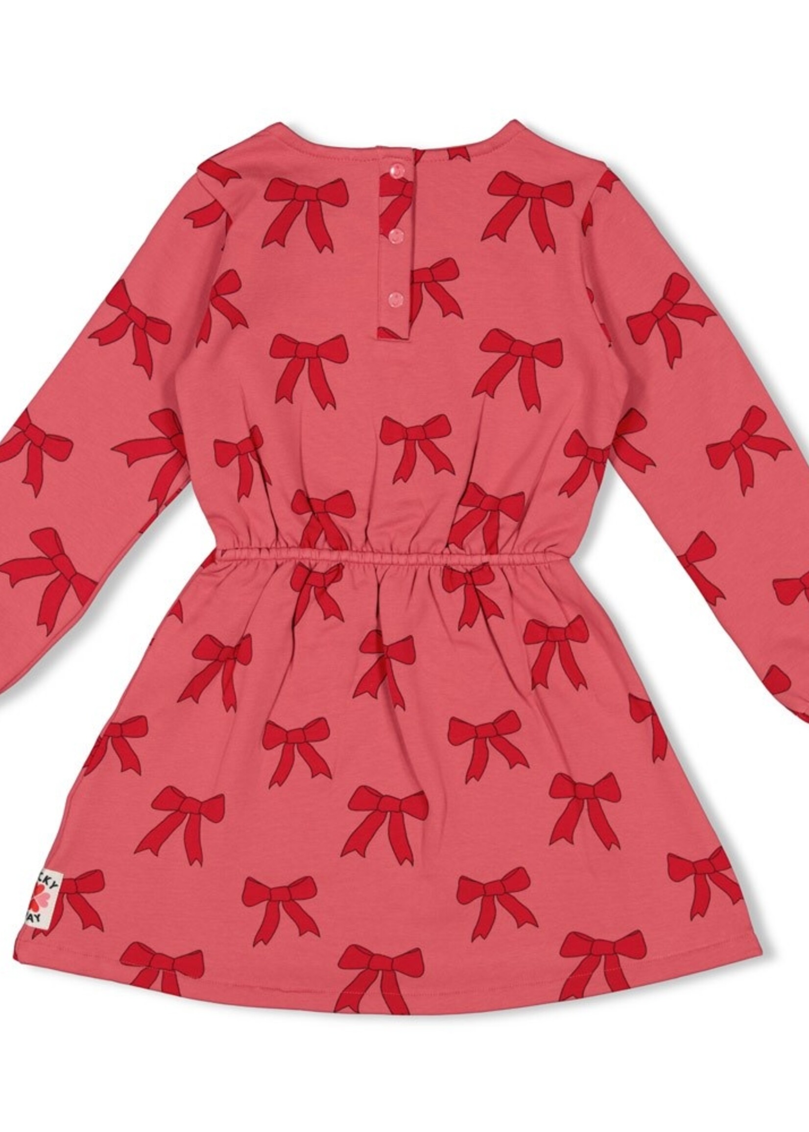 Jubel Jubel | Jurk AOP - Queen Of Hearts - Roze