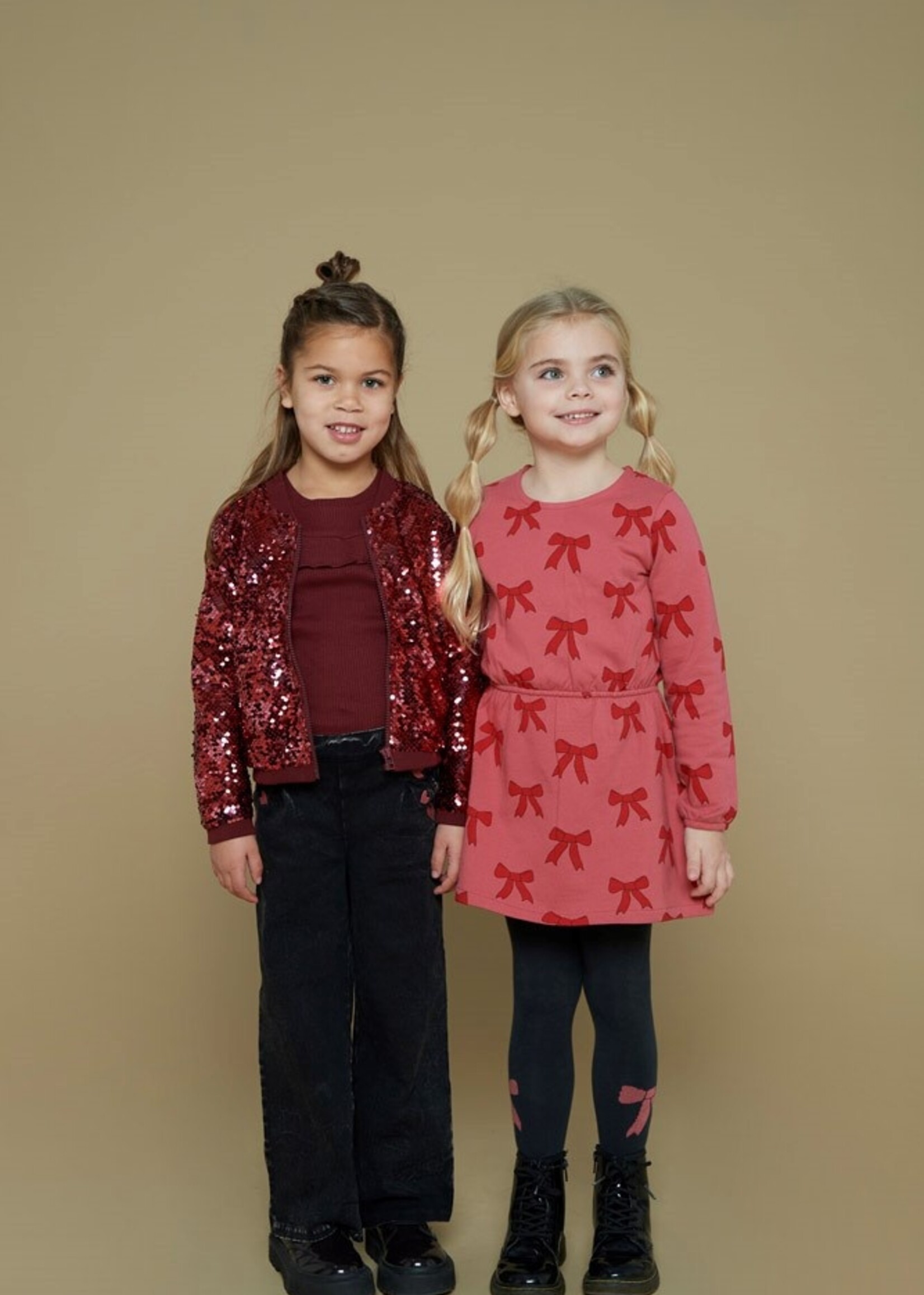 Jubel Jubel | Jurk AOP - Queen Of Hearts - Roze