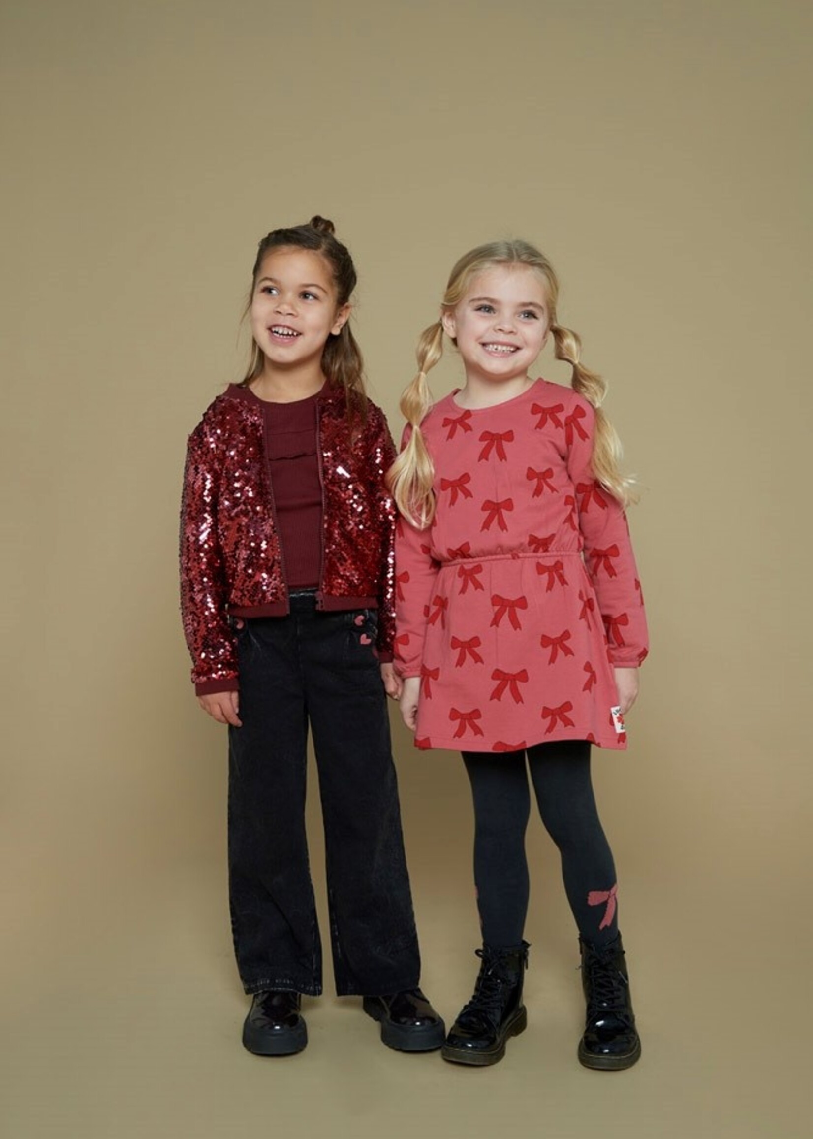 Jubel Jubel | Jurk AOP - Queen Of Hearts - Roze