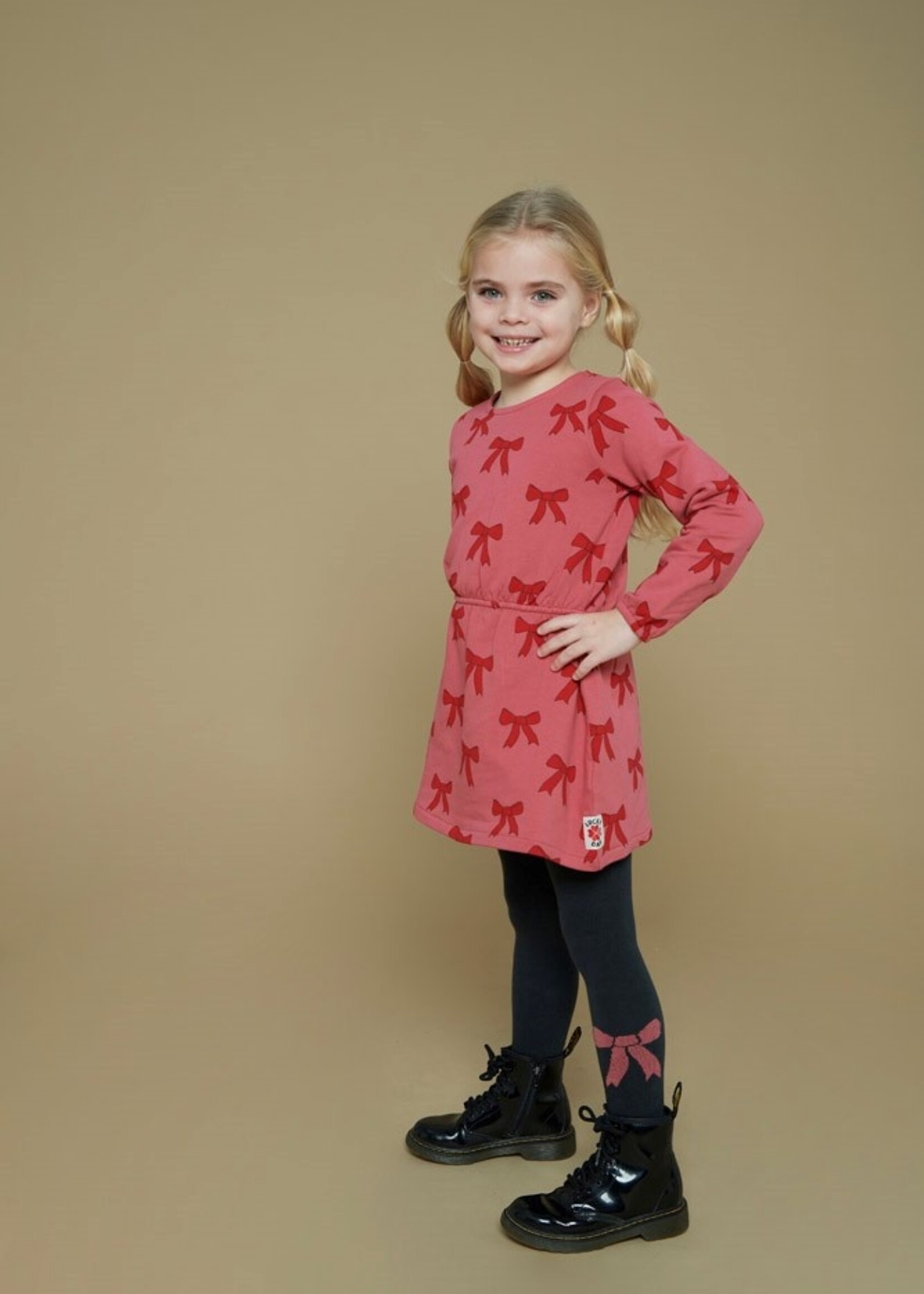 Jubel Jubel | Jurk AOP - Queen Of Hearts - Roze