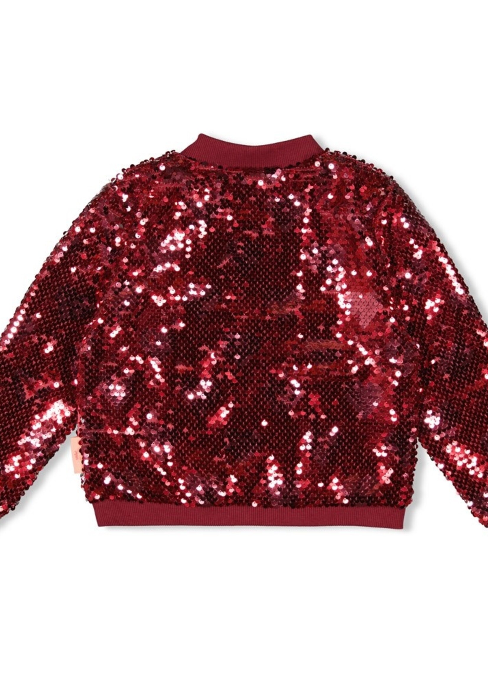 Jubel Jubel | Pailetten bomberjack - Queen Of Hearts - Bordeaux