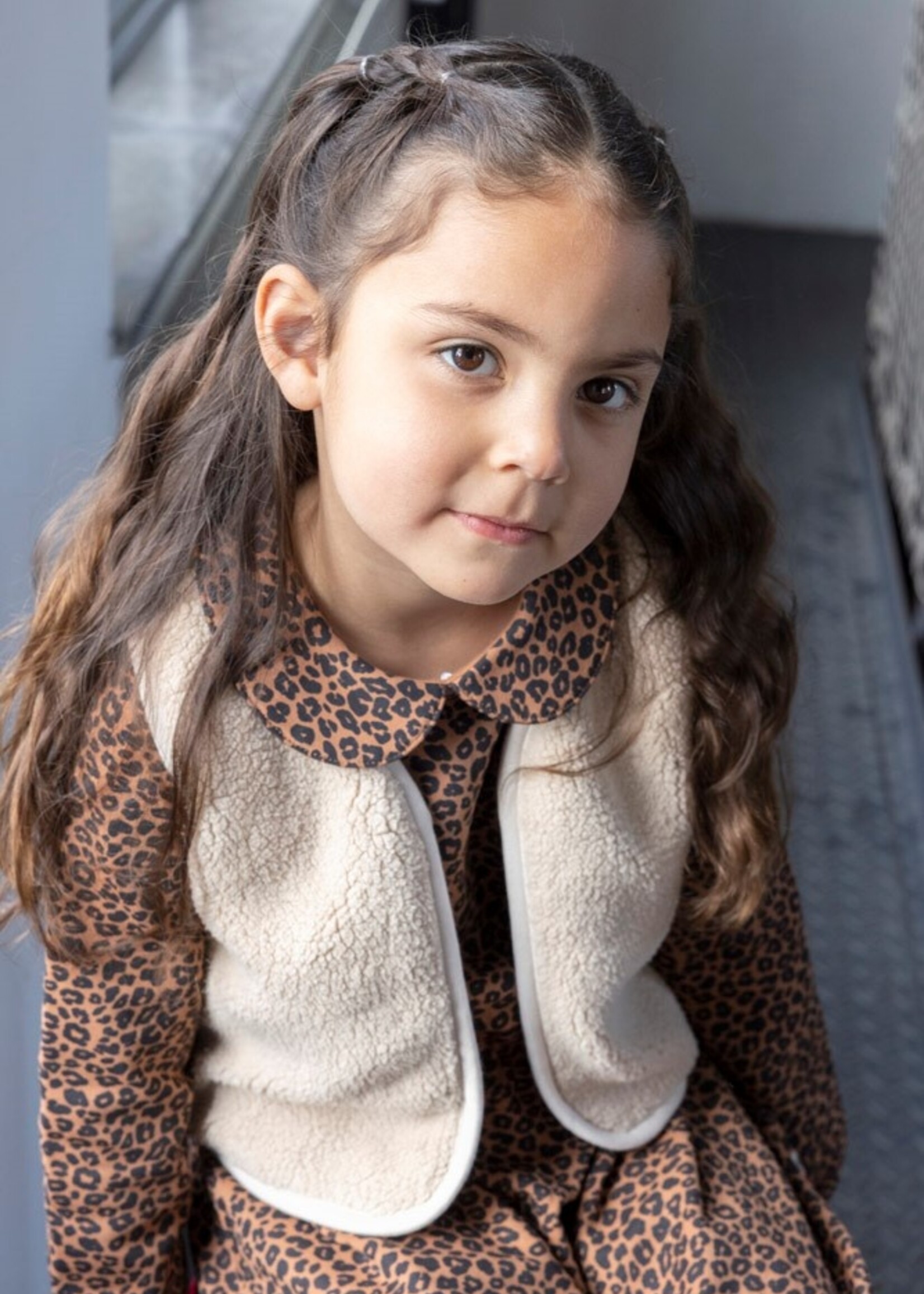 Jubel Jubel | Teddy gilet - Queen Of Hearts - Offwhite